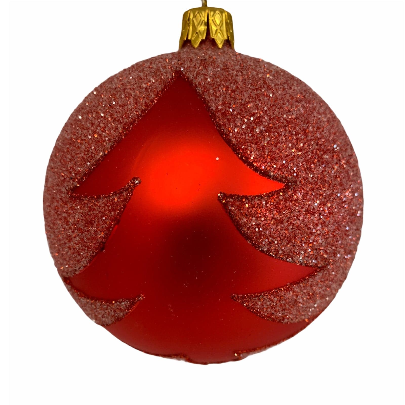 9 palline per albero di natale in vetro con glitter da Ø 9 cm pendaglio decorato - 3