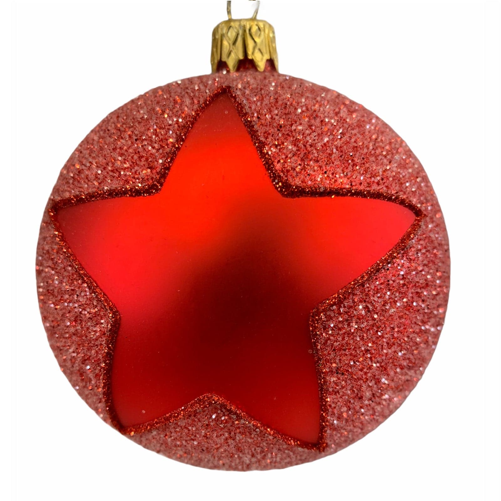 9 palline per albero di natale in vetro con glitter da Ø 9 cm pendaglio decorato - 4