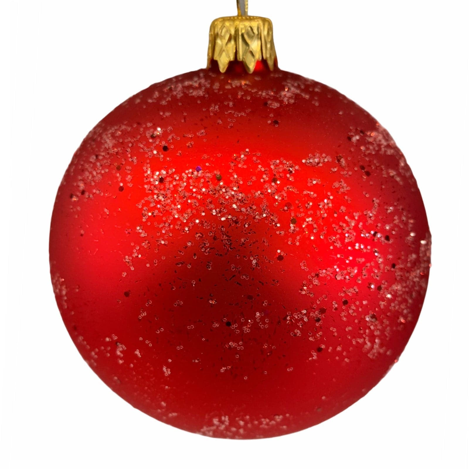 9 palline per albero di natale in vetro con glitter da Ø 9 cm pendaglio decorato - 5