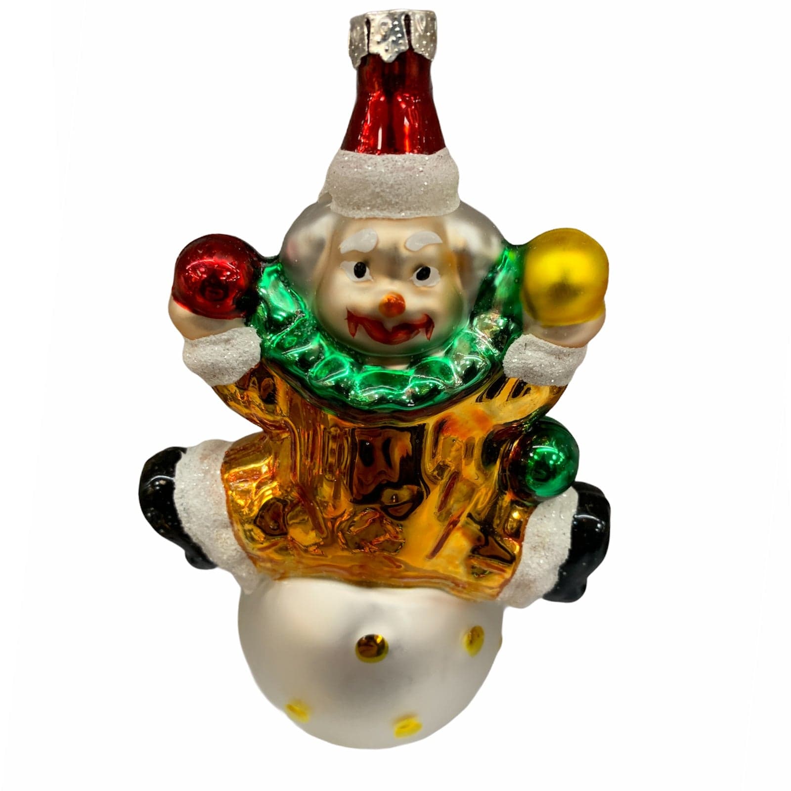 Pallina natalizia in vetro Circo h 15 cm, Pendaglio decorato Collezione EDG 2020 - 4
