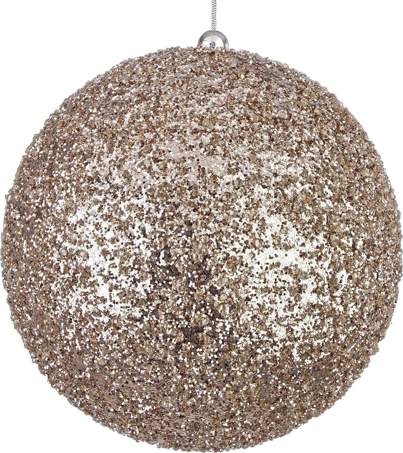 Pallina per albero di natale Champagne lucido da Ø 20 cm Pendaglio decorato - 2