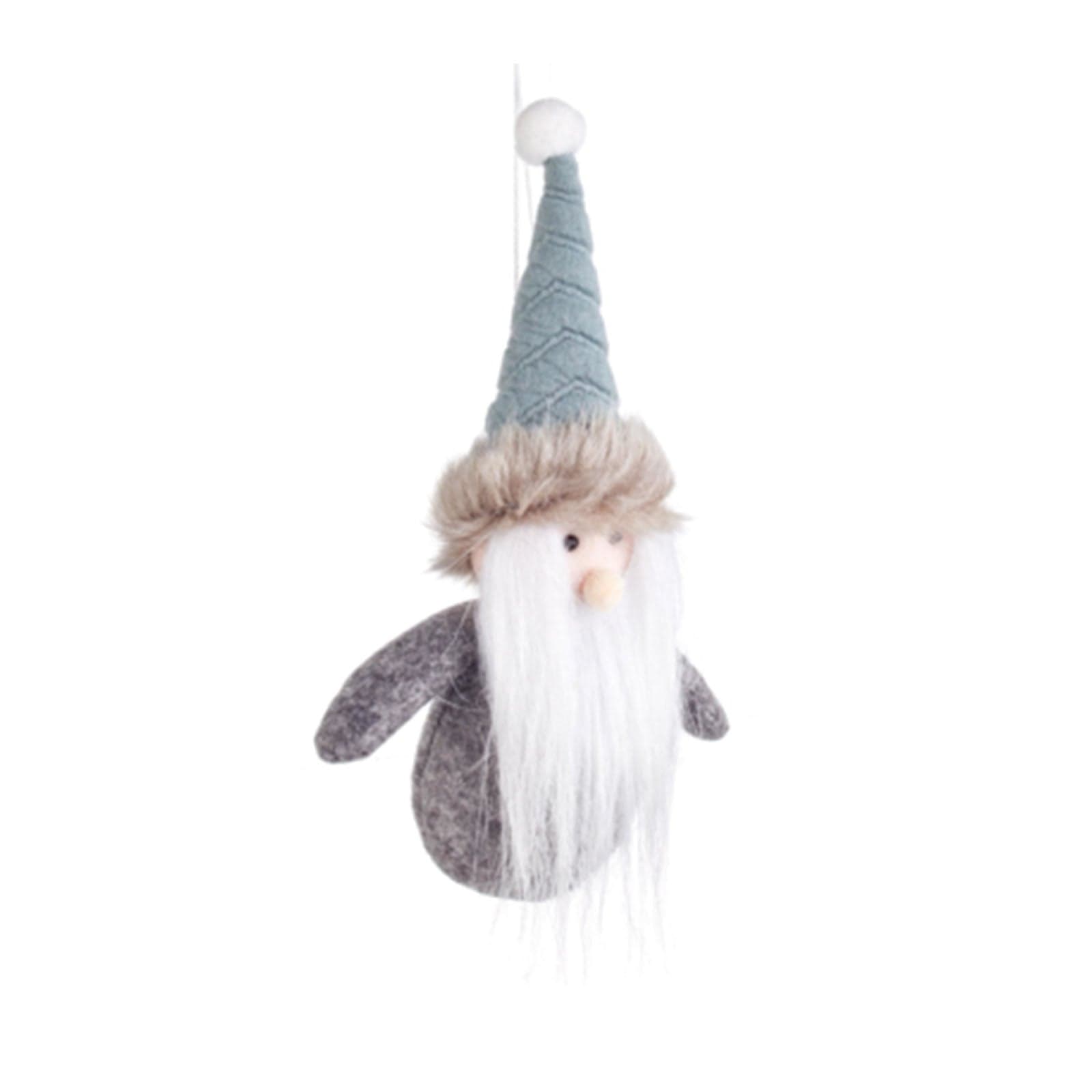 Pendaglio celeste imbottito in stoffa h 9 cm, pallina per Albero di Natale addobbi natalizi - 4