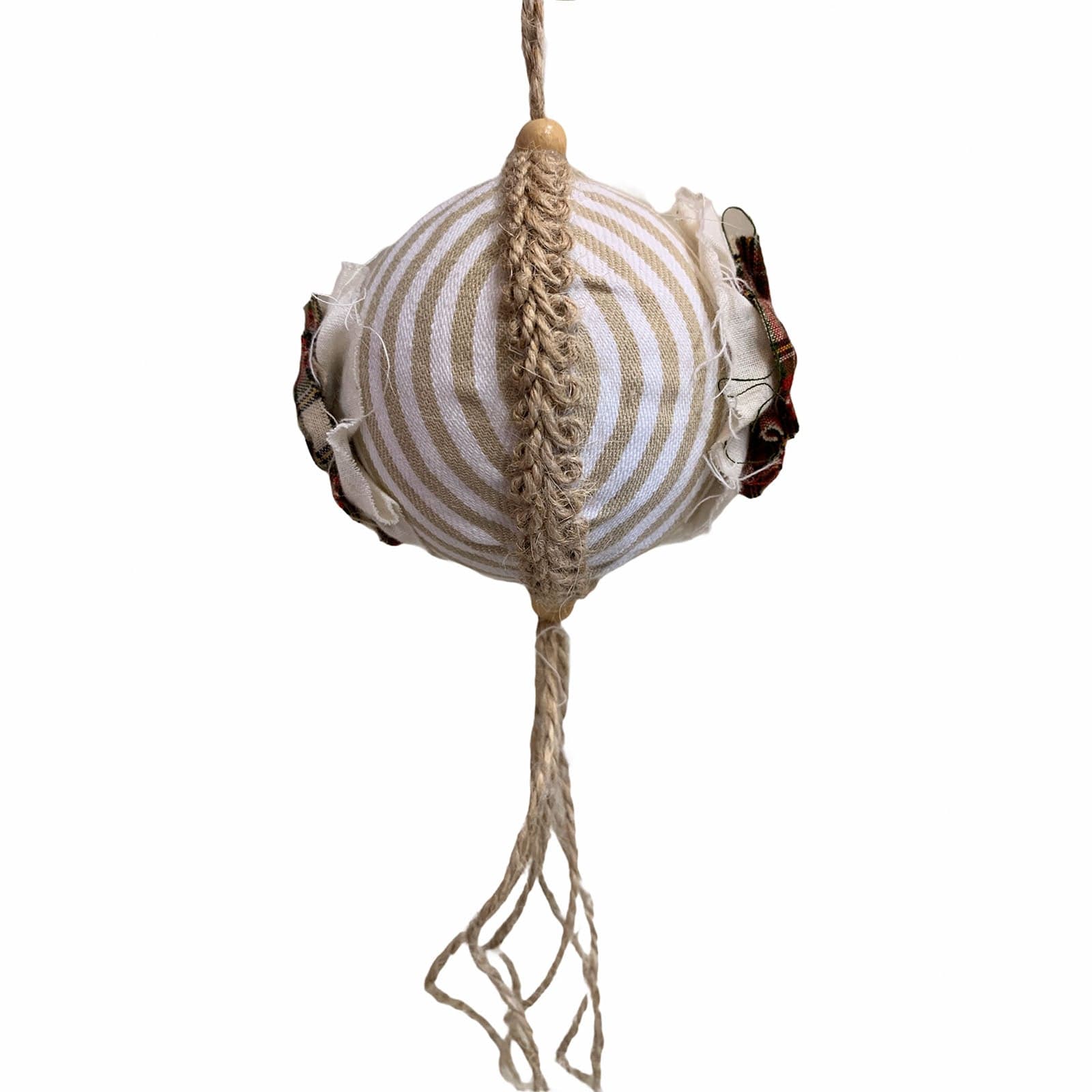 Pendaglio in juta da 8 x h 40 cm, pallina per Albero di Natale addobbi natalizi - 2