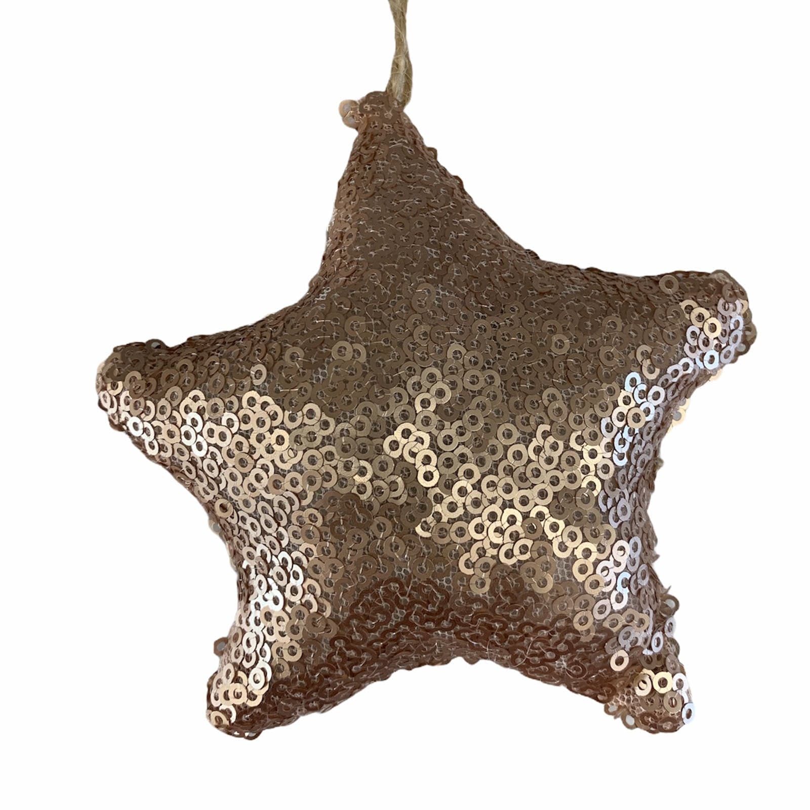 Pallina imbottita con paillette Champagne h 10 cm decorazione natalizia tinta unita - 2