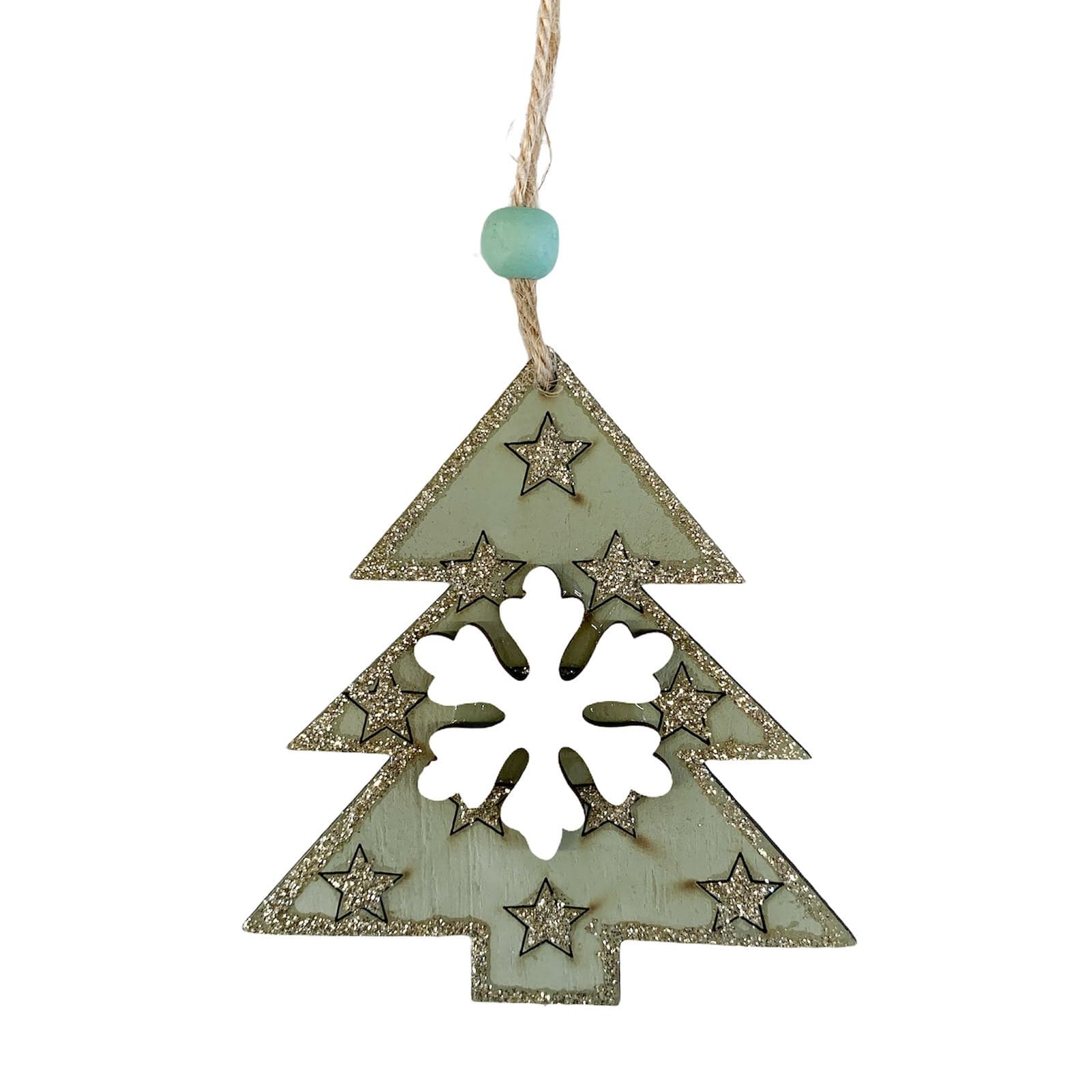 Pendente natalizio in legno per Albero di Natale h 10 cm - 2