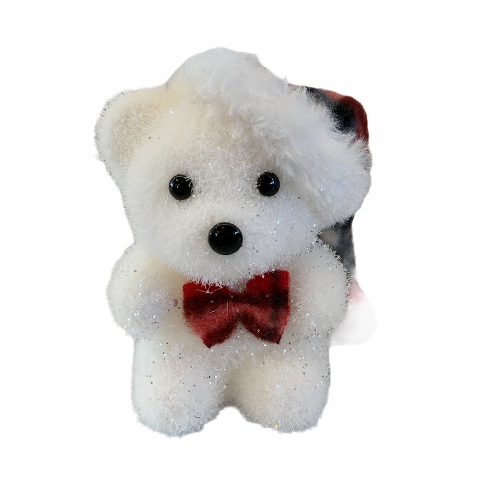 Pallina per albero orsetto Bianco "Brinato" h 10 cm pupazzo per decorazione natalizia - 2