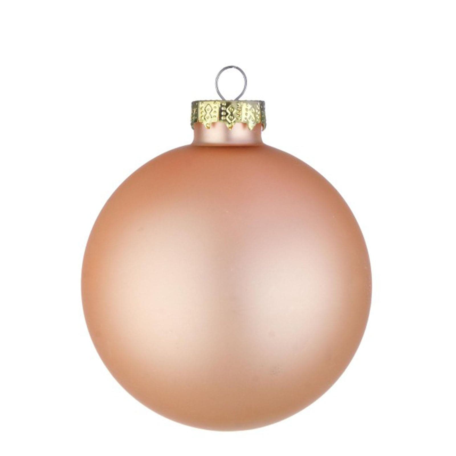 6 palline per albero di natale in vetro Albicocca da Ø 8 cm pendaglio Tinta Unita - 2