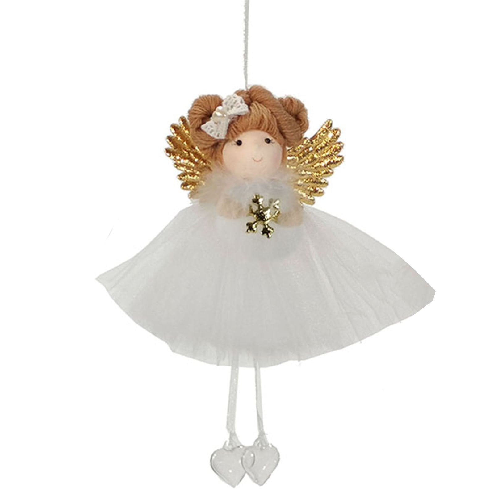Pendaglio angelo ballerina in tuller h 20 cm per albero di natale - 2