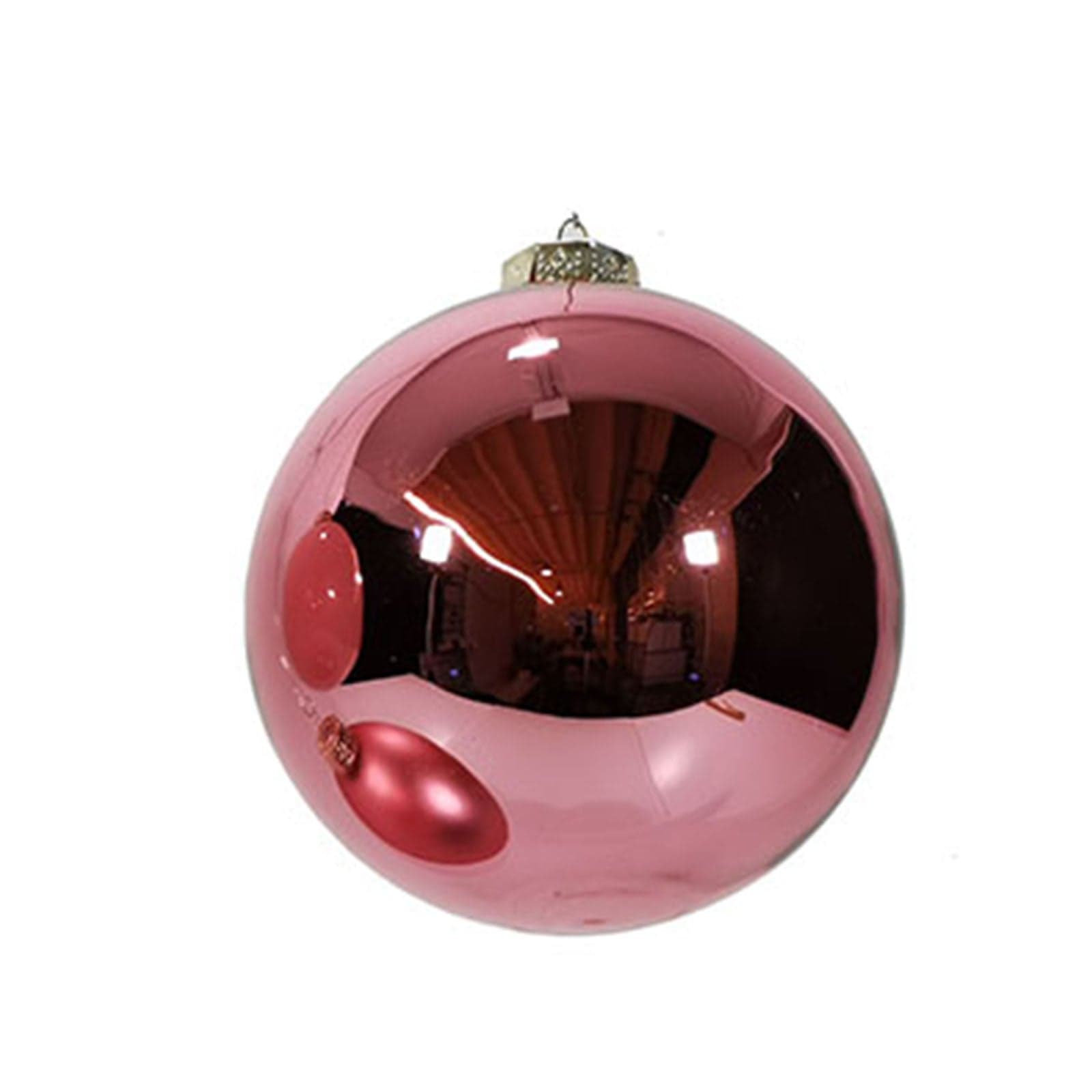 Pallina natalizia rosa Ø 12 cm per decorare albero di Natale - 3