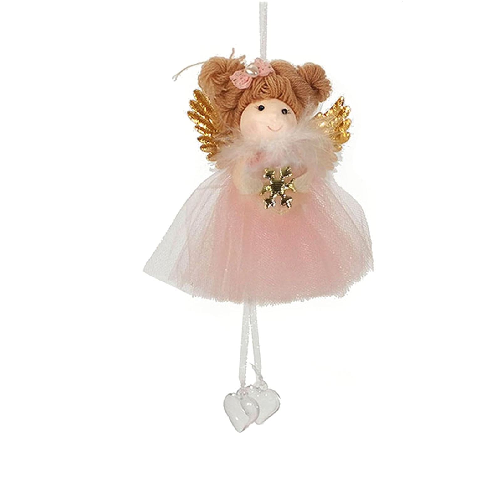 Pendaglio angelo ballerina in tuller h 20 cm per albero di natale - 2