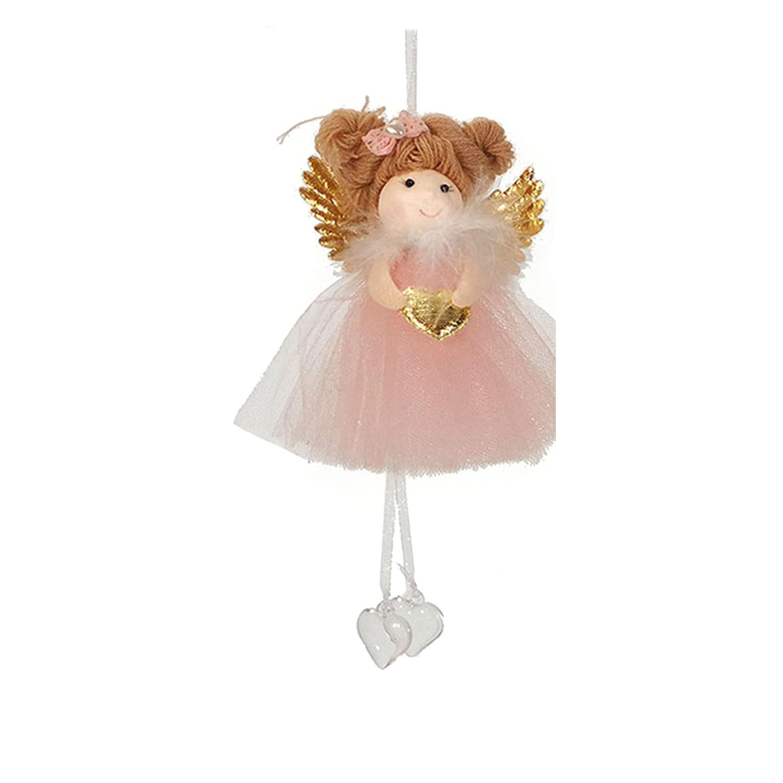 Pendaglio angelo ballerina in tuller h 20 cm per albero di natale - 3