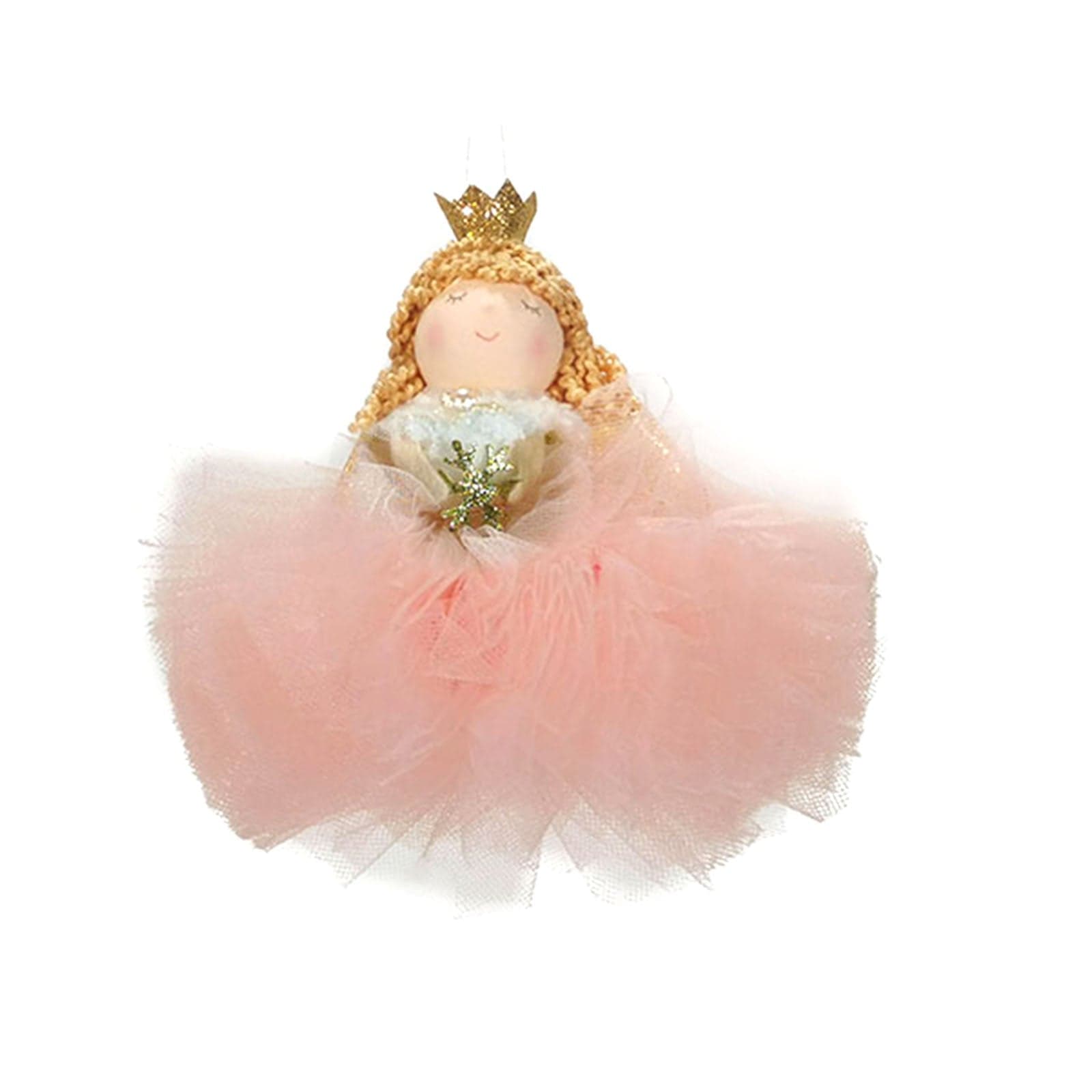 Pendaglio angelo ballerina in tuller h 13 cm per albero di natale - 3