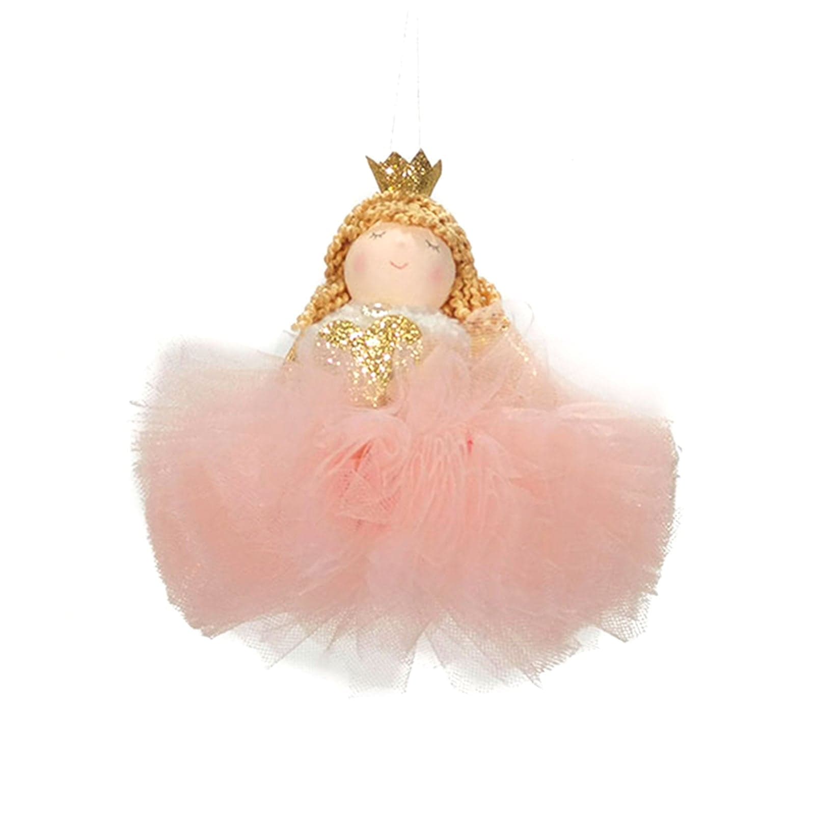 Pendaglio angelo ballerina in tuller h 13 cm per albero di natale - 4