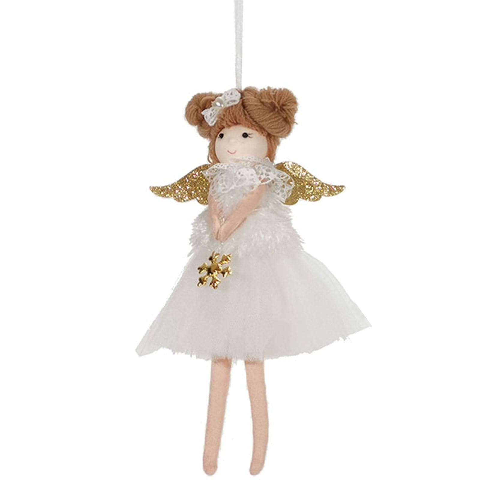 Pendaglio angelo ballerina in tuller h 22 cm per albero di natale - 2