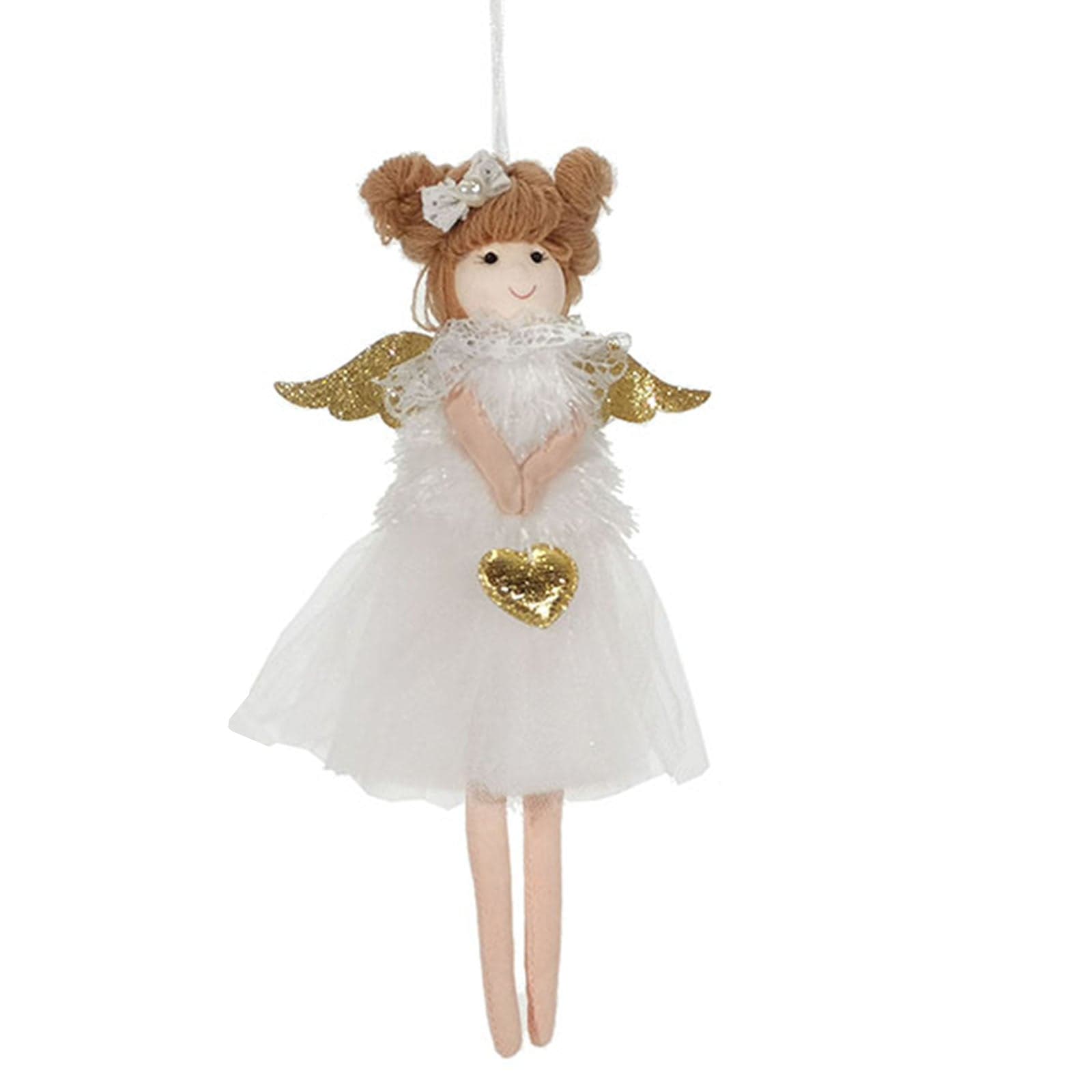 Pendaglio angelo ballerina in tuller h 22 cm per albero di natale - 3