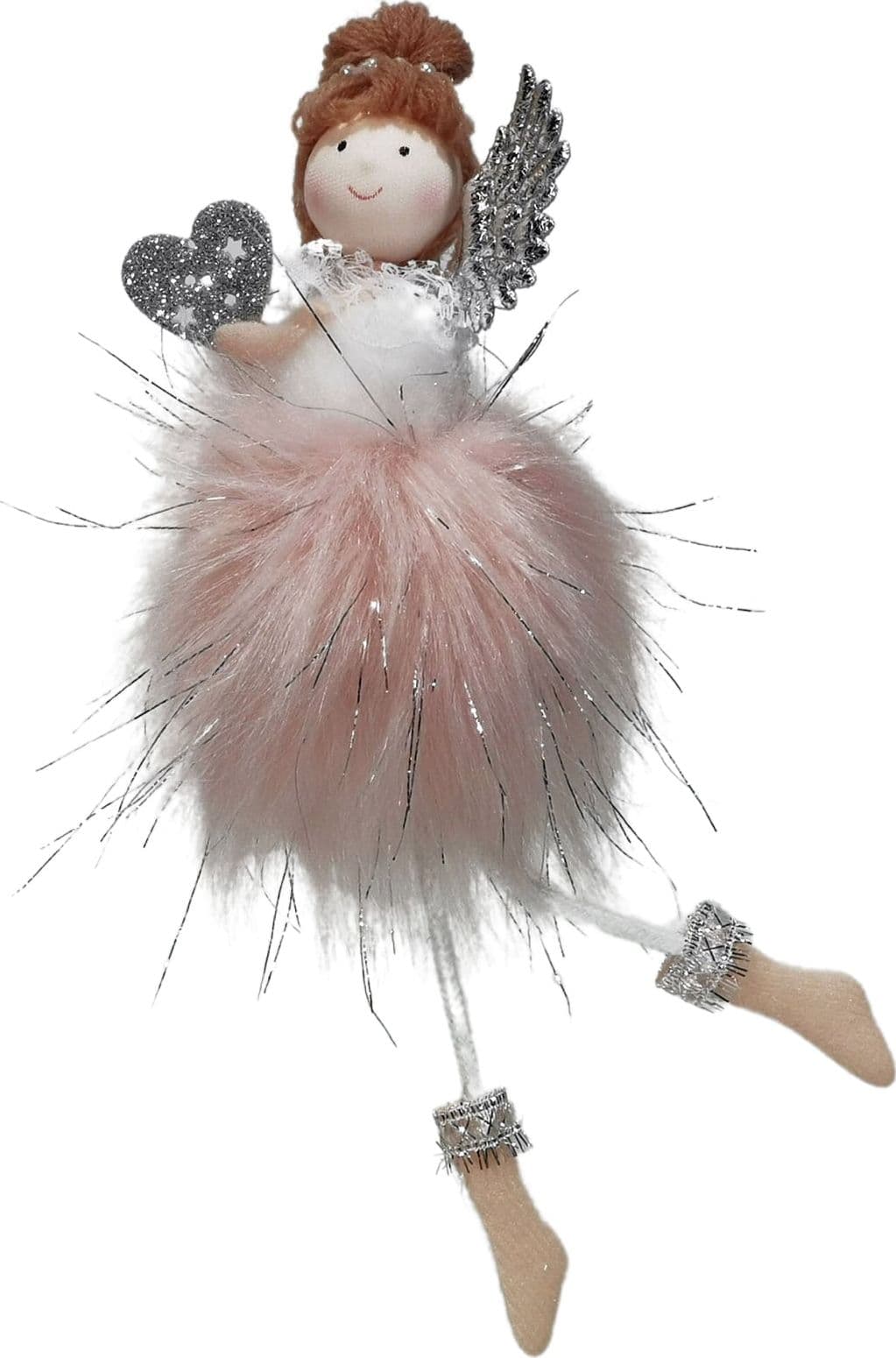 Pendaglio "Angelo Ballerina" in tuller h 20 cm per albero di natale - 2