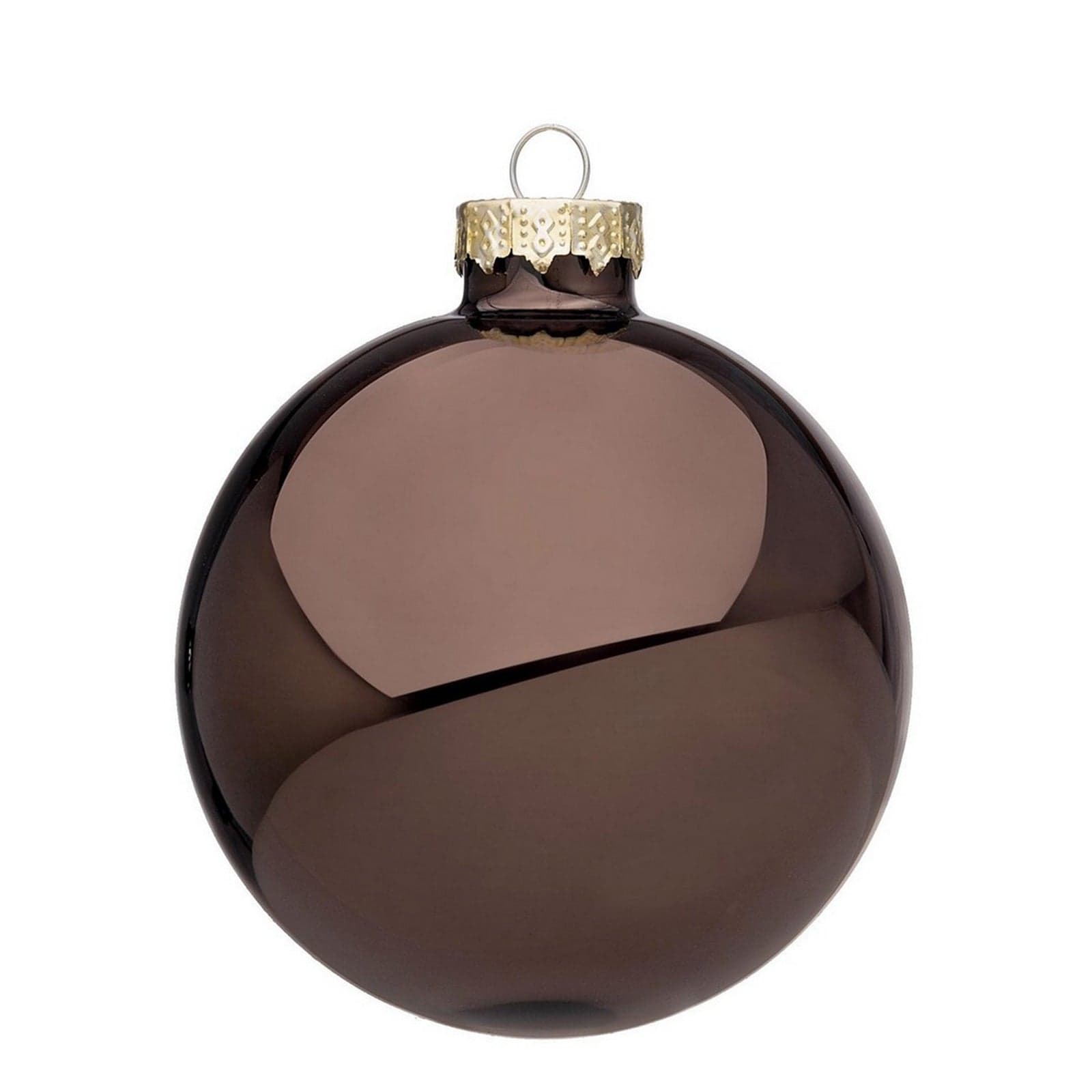 Palline per albero di natale in vetro Marrone Lucido da pendaglio Tinta Unita - 2