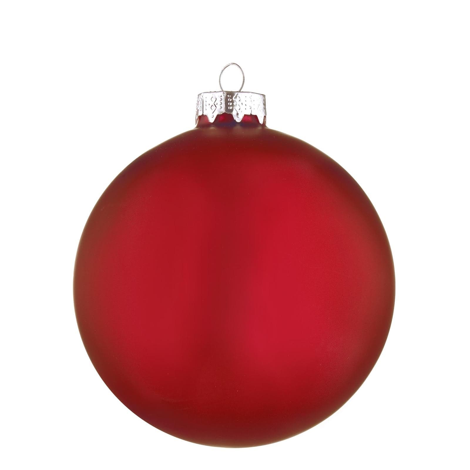 6 palline per albero di natale in vetro Rosso da Ø 8 cm pendaglio Tinta Unita - 2