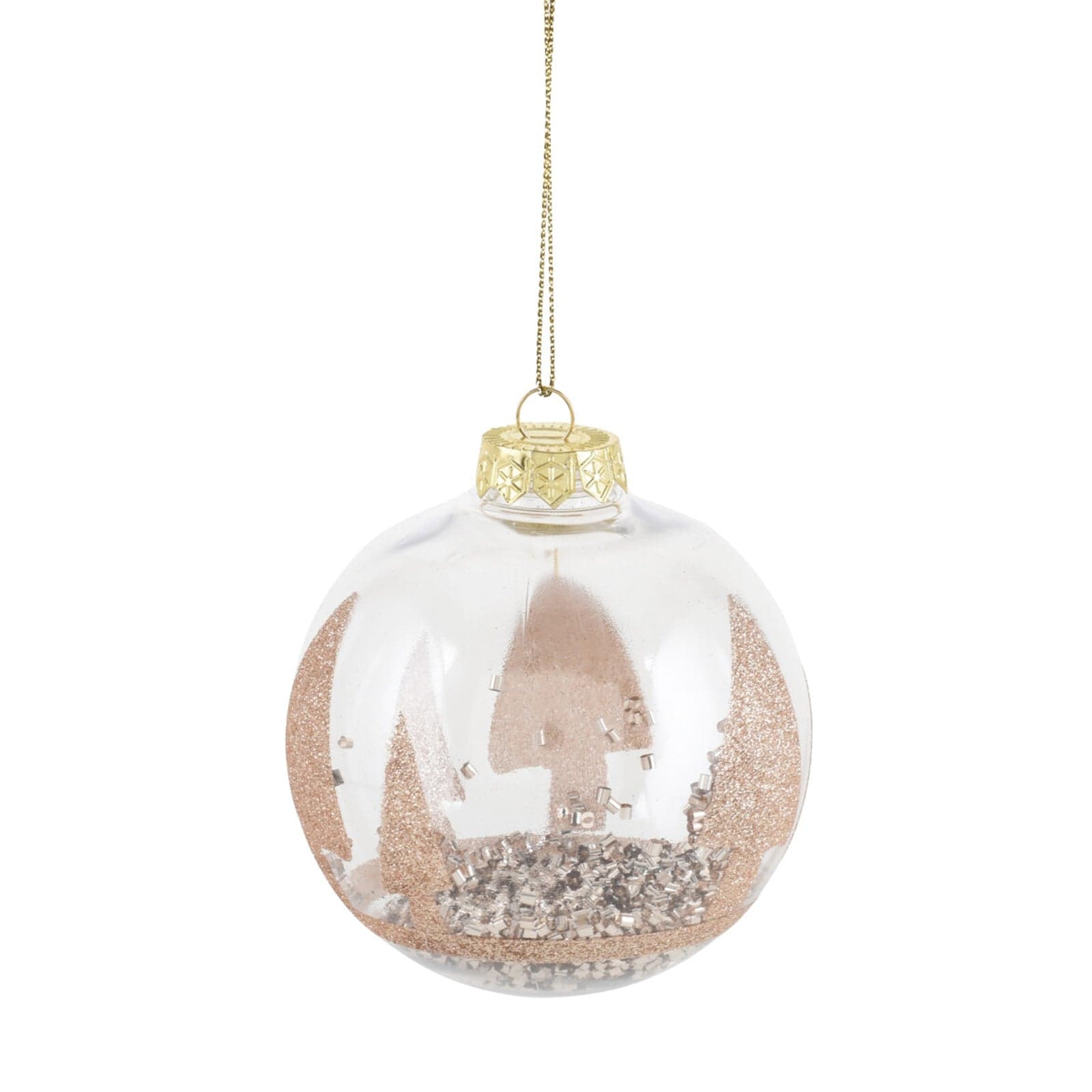 12 palline per albero di natale in vetro ramato da Ø 10 cm pendaglio decorato - 3