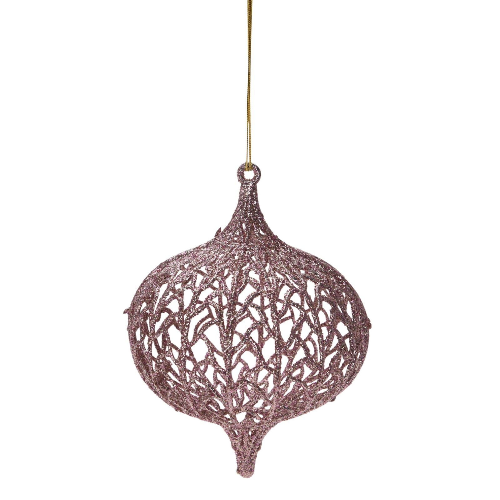 24 palline per albero di natale Ø 13 cm pendaglio decorato con Glitter - 3