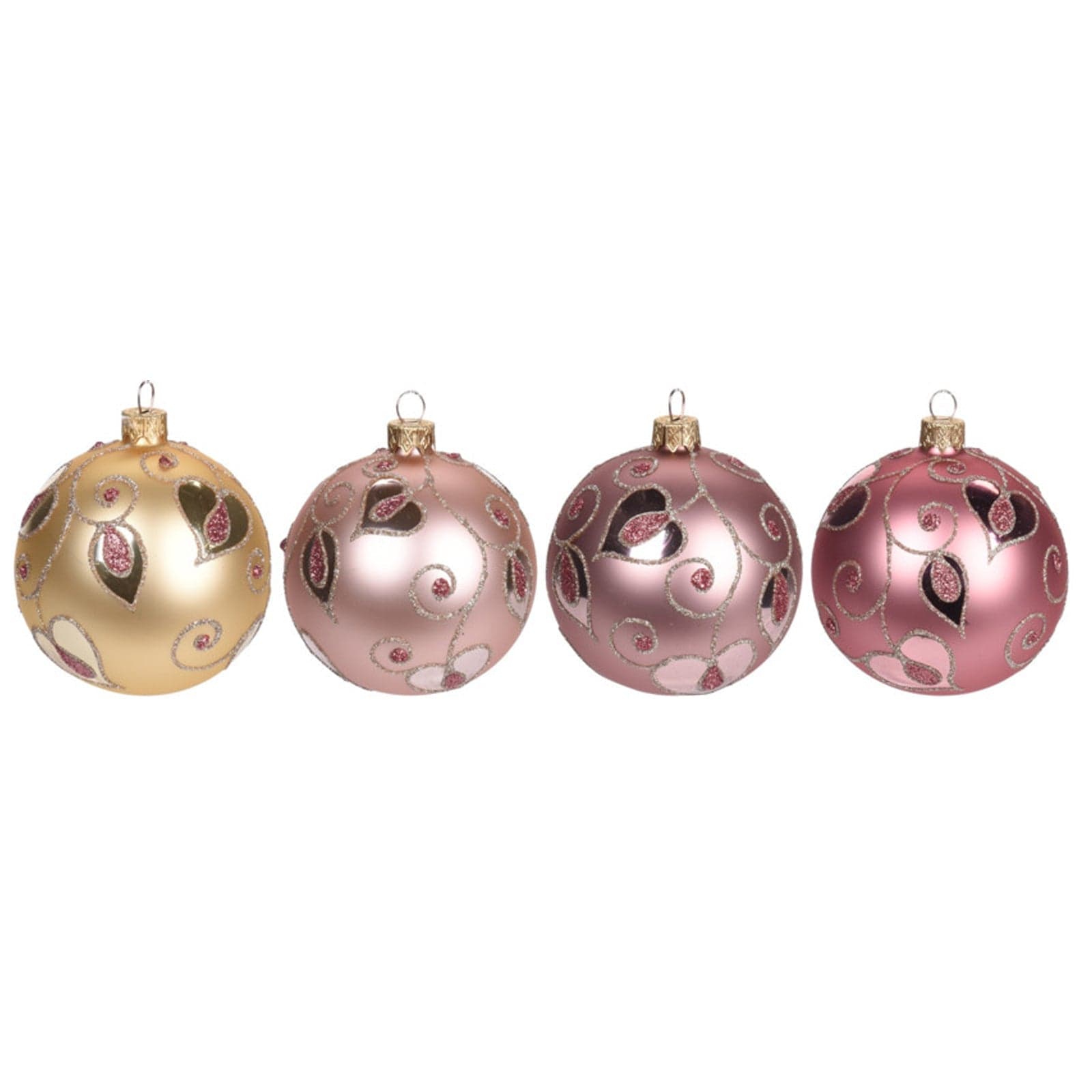 Pz 6 palline per albero di natale in vetro da Ø 10 cm pendaglio decorato - 2
