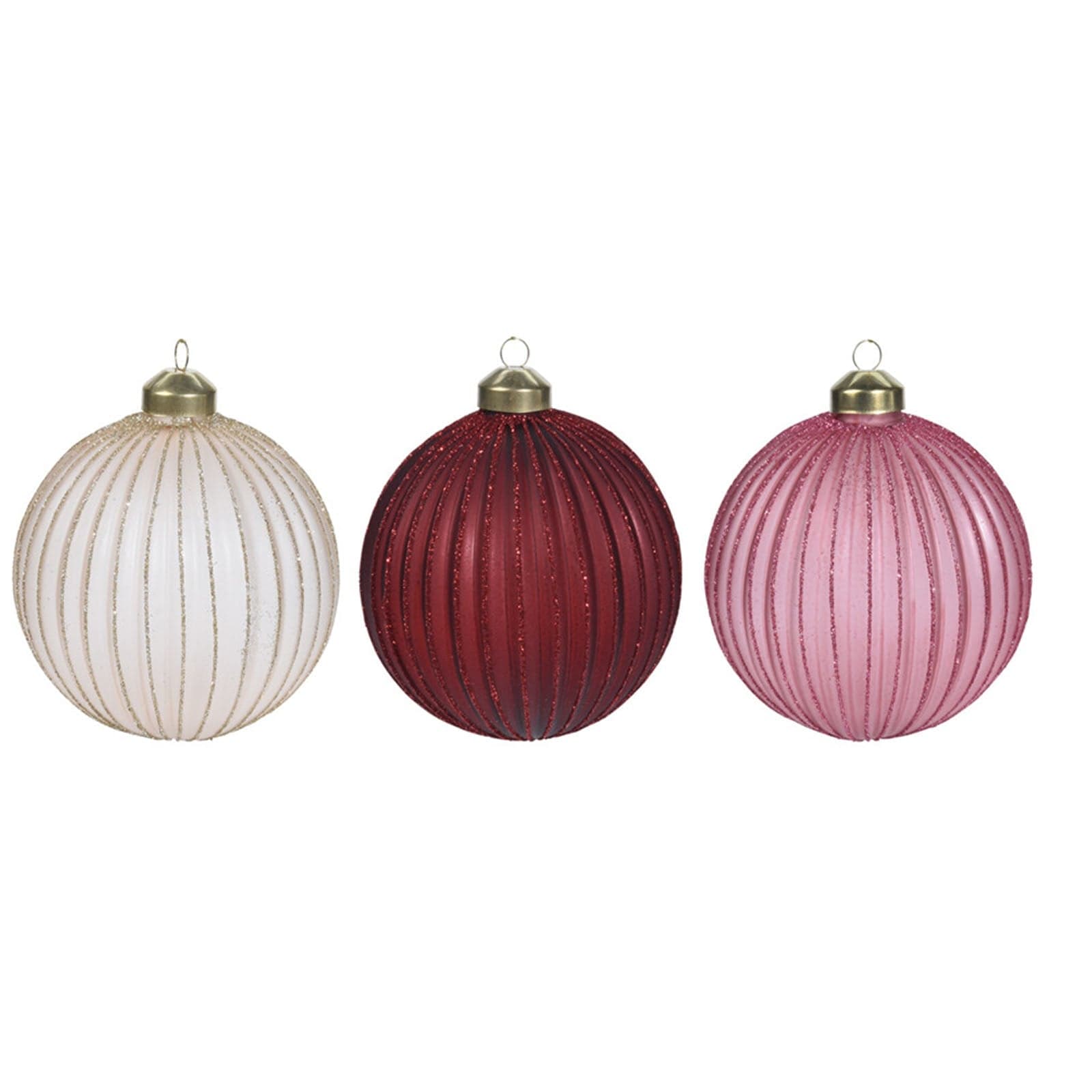 12 palline per albero di natale in vetro con paillette da Ø 8 cm pendaglio decorato - 2