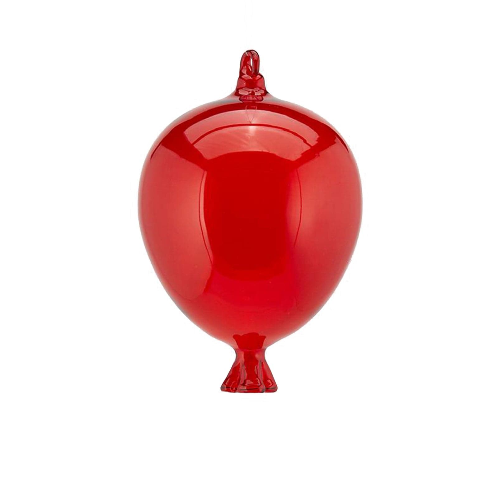 Palloncino in vetro Rosso da appendere, decorazione natalizia per vetrina o soffitto - 2