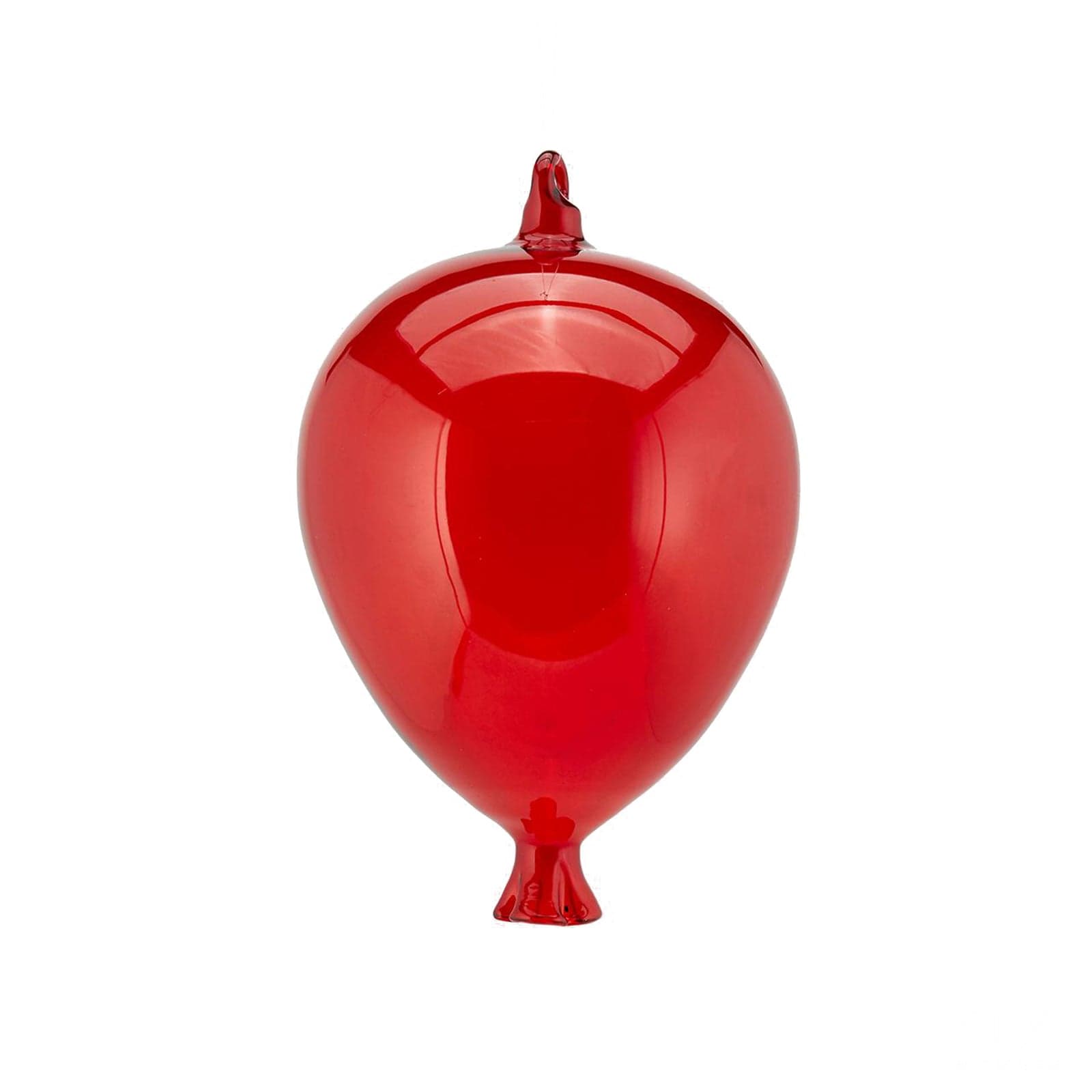 Palloncino in vetro Rosso da appendere, decorazione natalizia per vetrina o soffitto - 4