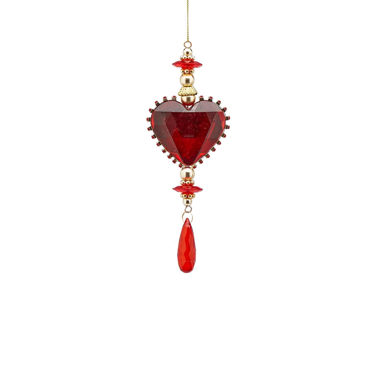 Gemma a pendaglio natalizio rosso, pallina per albero di natale h 19 cm - 4