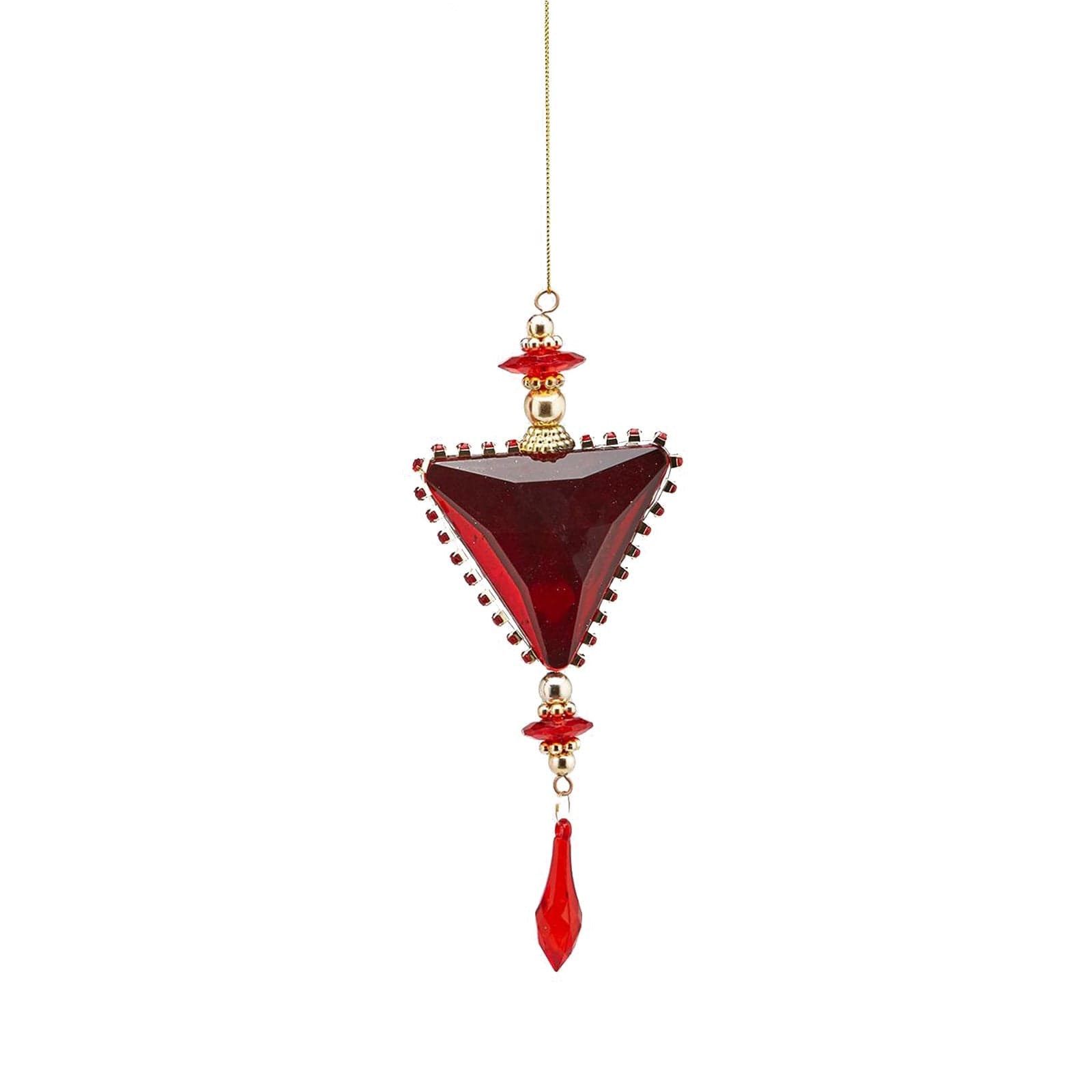 Gemma a pendaglio natalizio rosso, pallina per albero di natale h 19 cm - 5