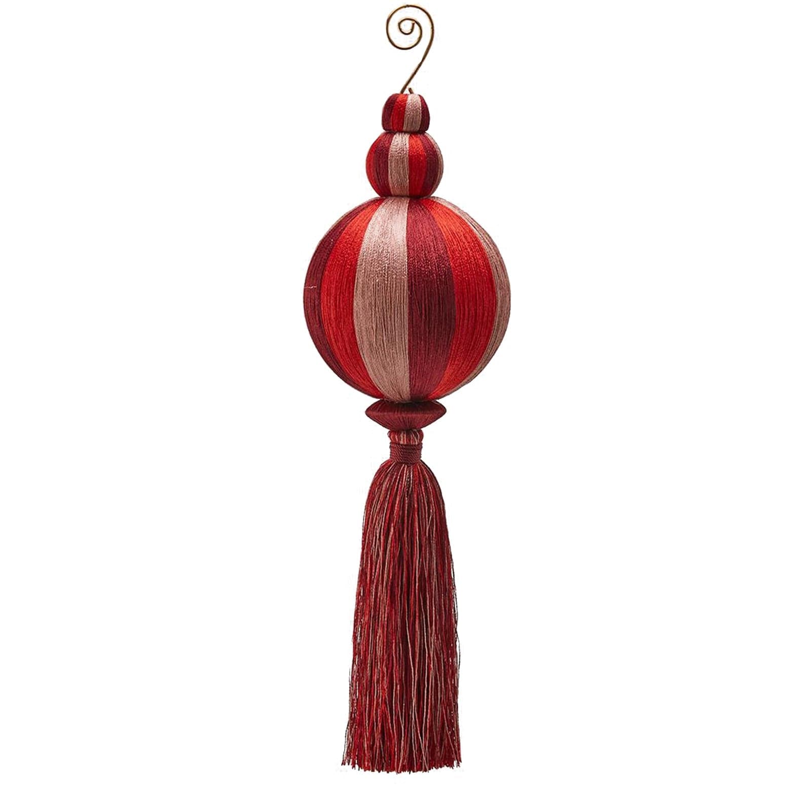 Pallina in velluto con Nappa per albero di natale sfera natalizia particolare - 3