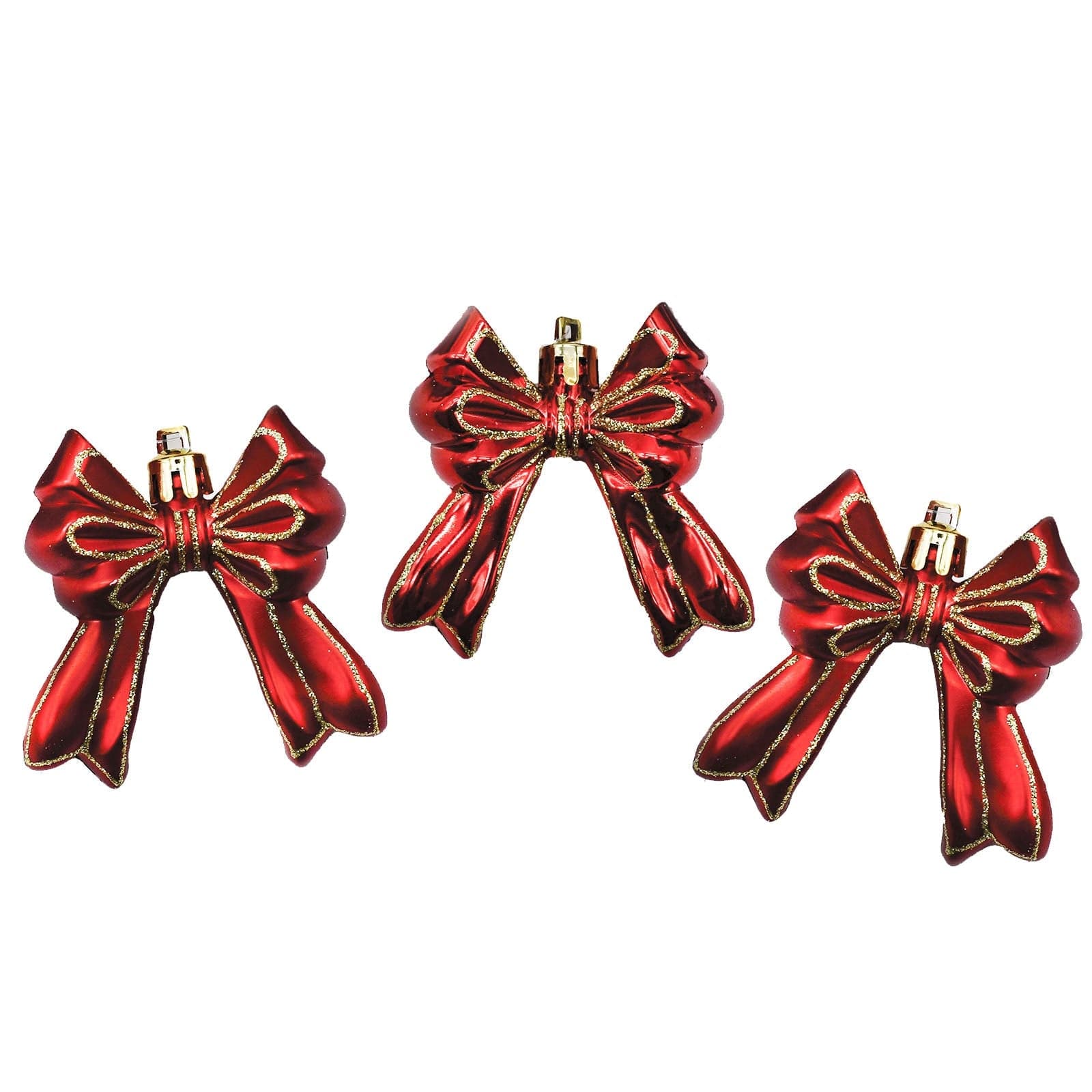 Fiocchetti pendenti lucidi e opachi con Glitter decorazione per albero da 7 cm - 2