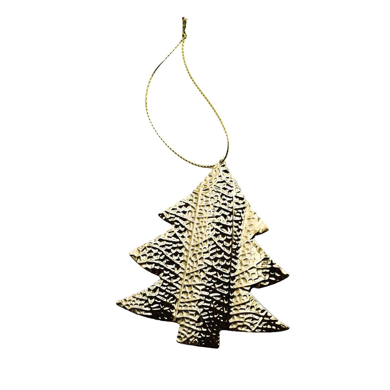 Pendente natalizio in metallo color oro  h 10 cm per albero di Natale - 2