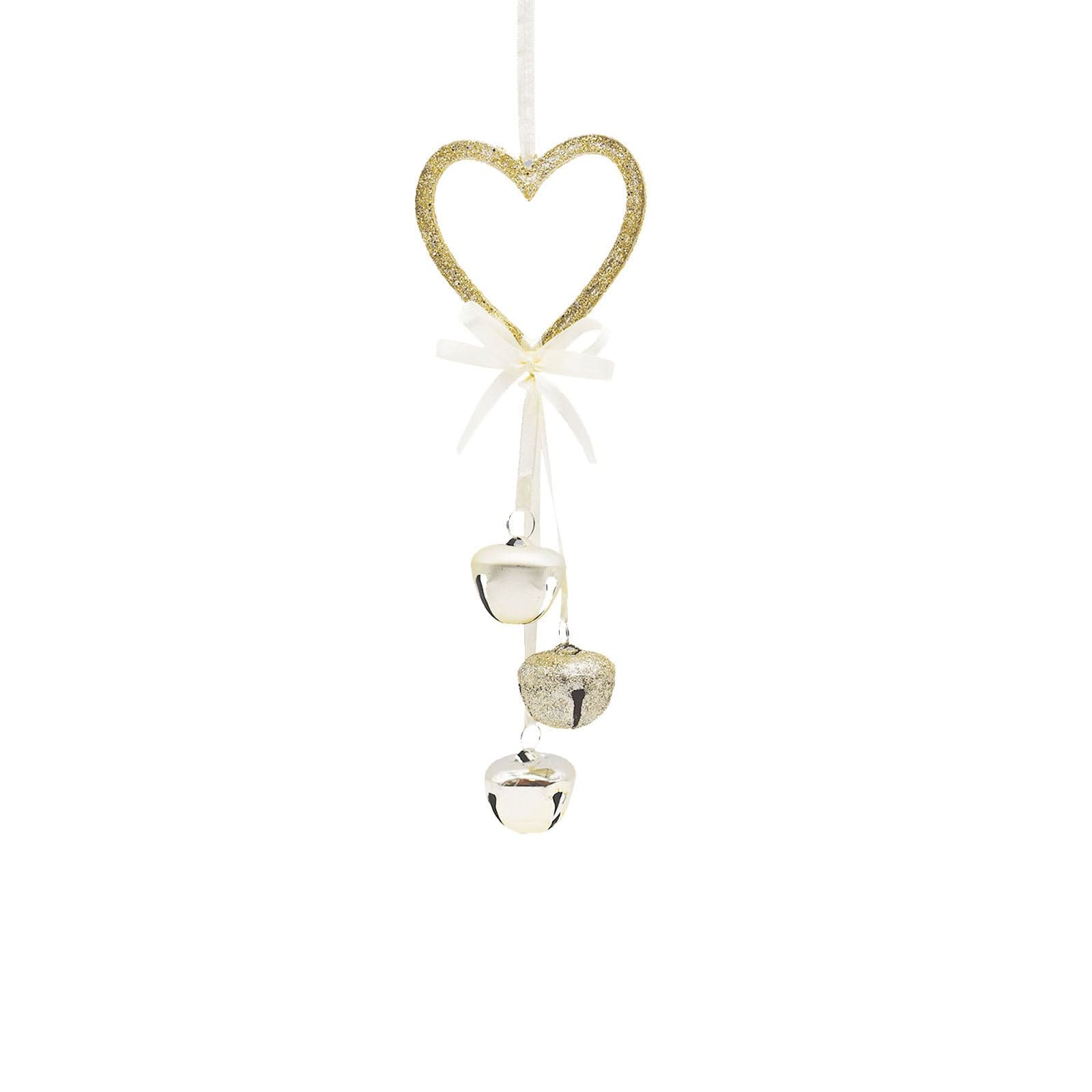 Pendente natalizio in legno con campanelli h 35 cm per albero di Natale - 4