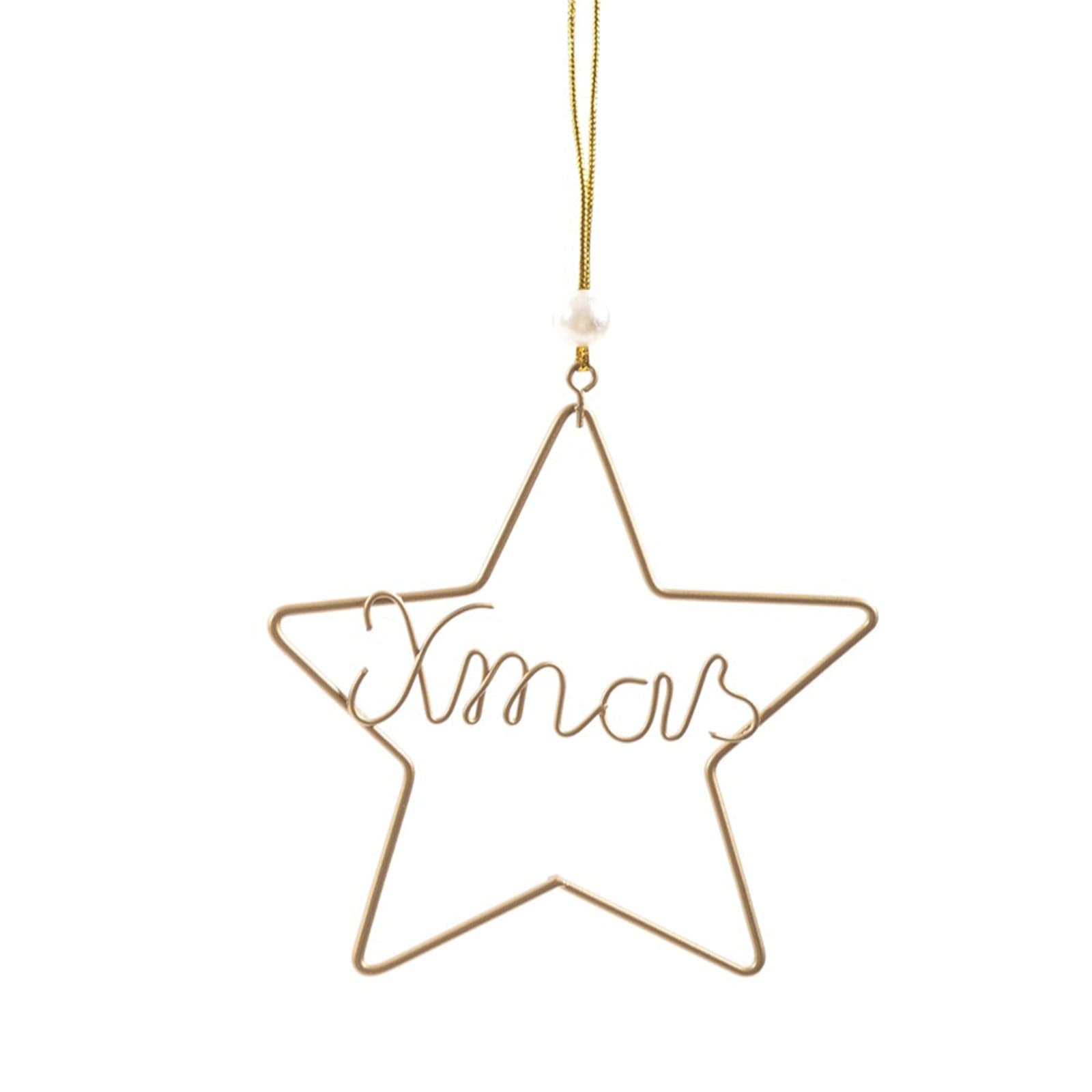 Pendente natalizio in metallo lucido color oro Ø 13 cm per albero di Natale - 2