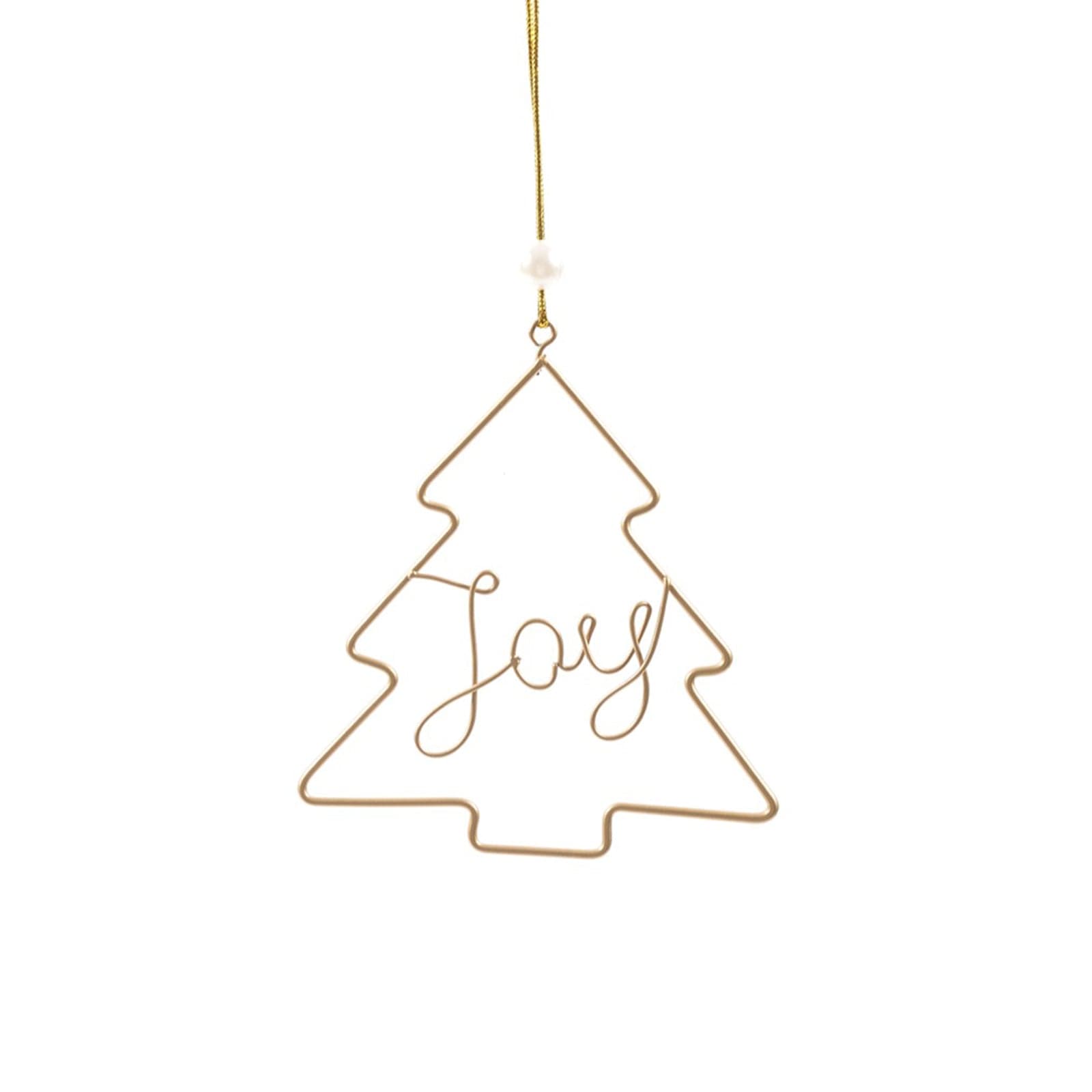 Pendente natalizio in metallo lucido color oro Ø 13 cm per albero di Natale - 3