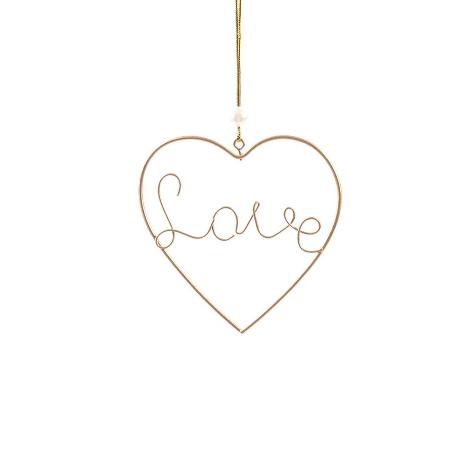 Pendente natalizio in metallo lucido color oro Ø 13 cm per albero di Natale - 4