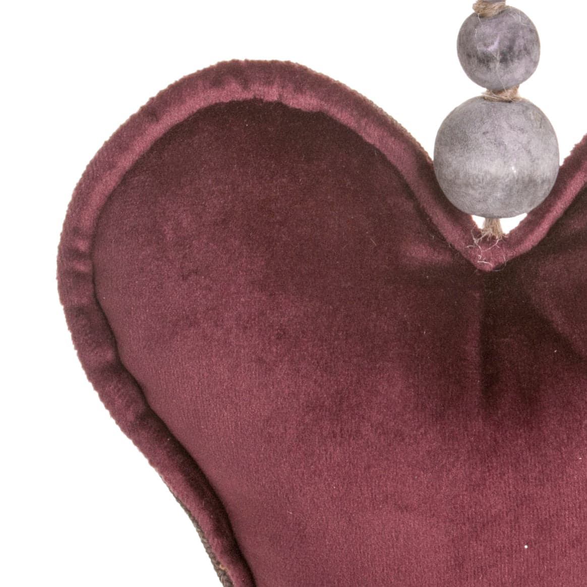 Cuori appendibili 18 cm in tessuto vellutato decorazione per interno - 2