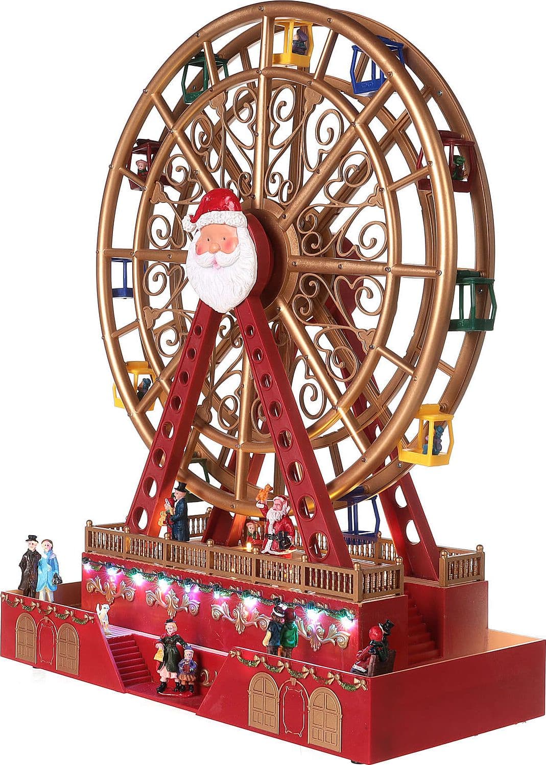 Ruota panoramica gigante decorazione per villaggio di Natale con luci h 49 cm - 11