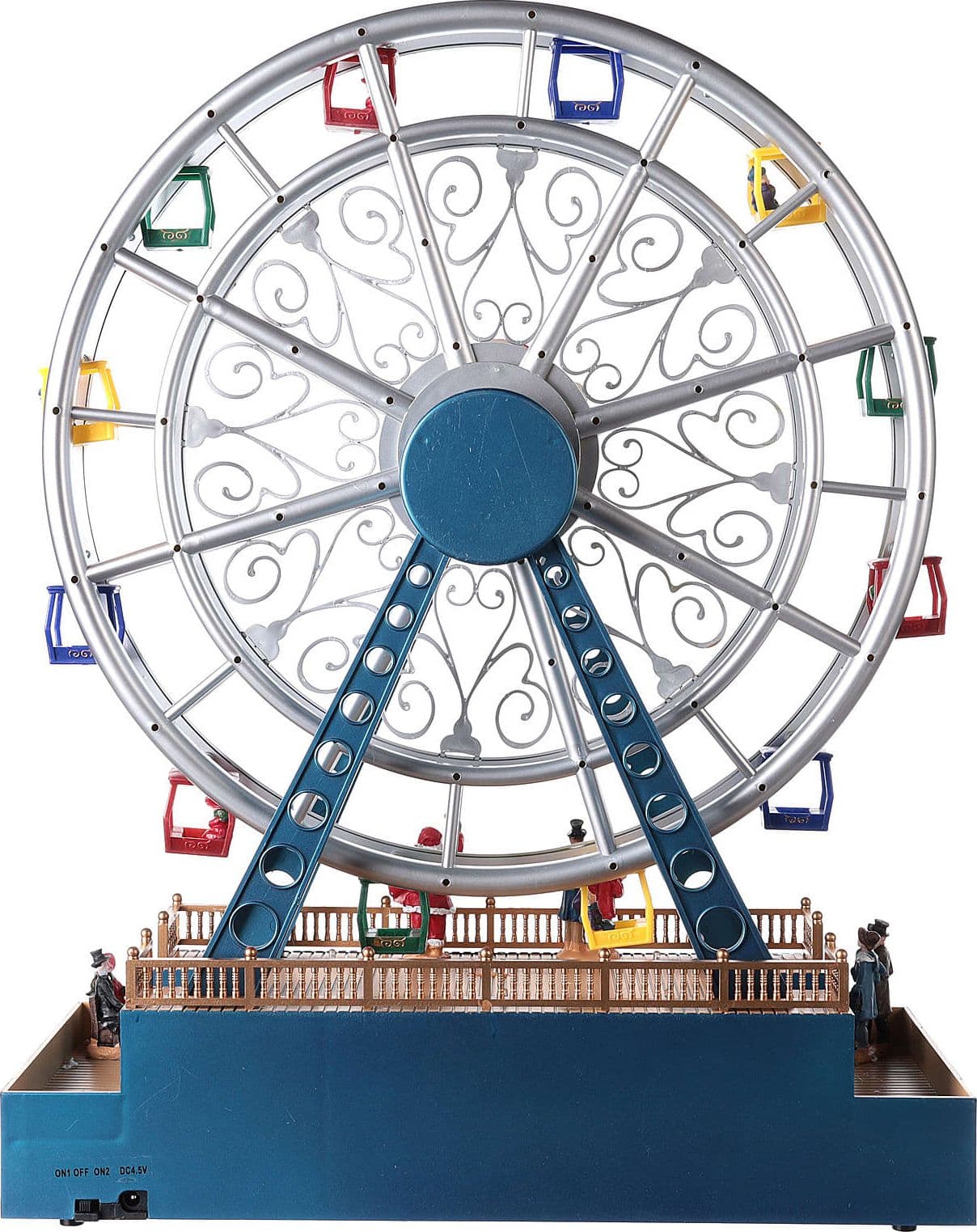 Ruota panoramica gigante decorazione per villaggio di Natale con luci h 49 cm - 4