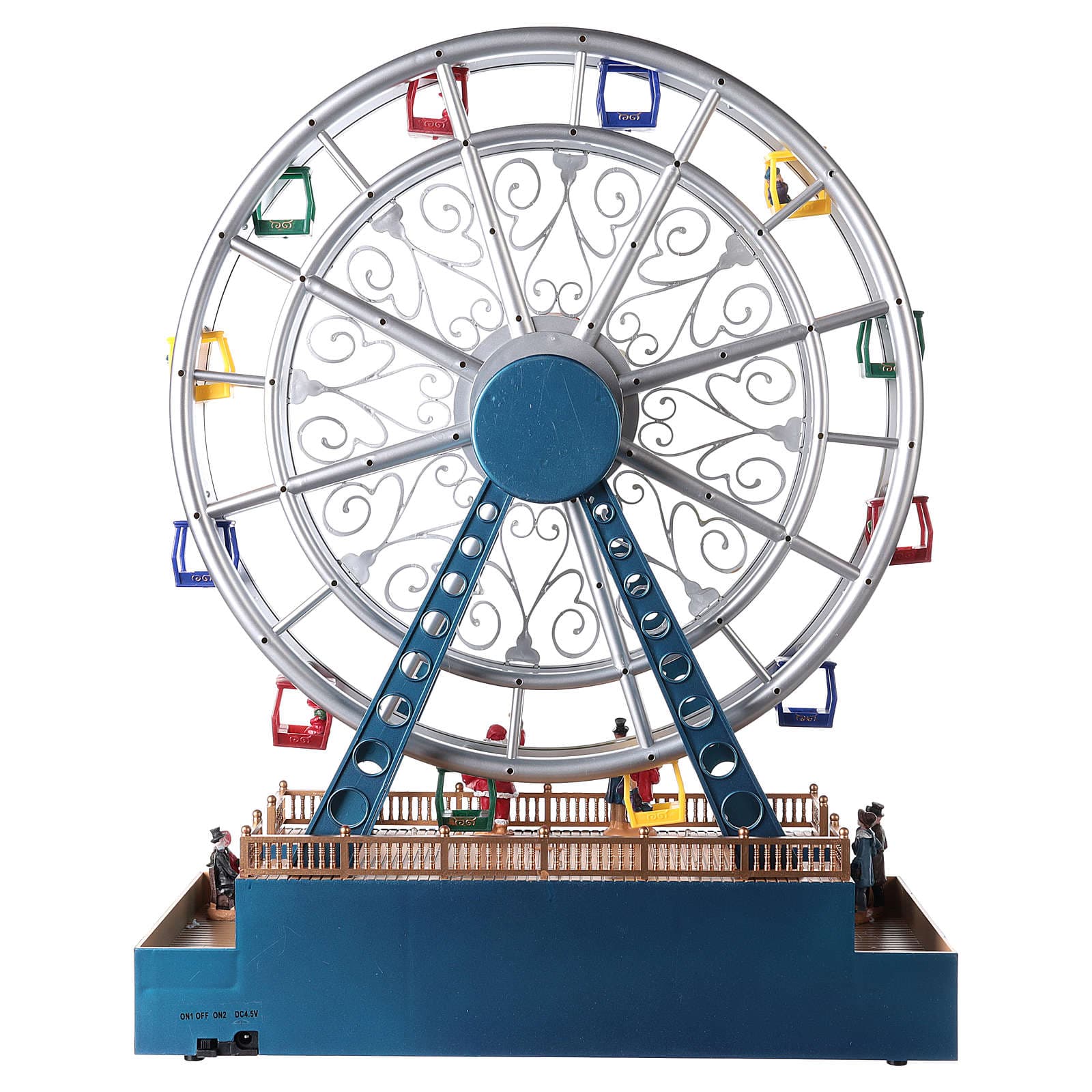 Ruota panoramica gigante decorazione per villaggio di Natale con luci h 49 cm - 4
