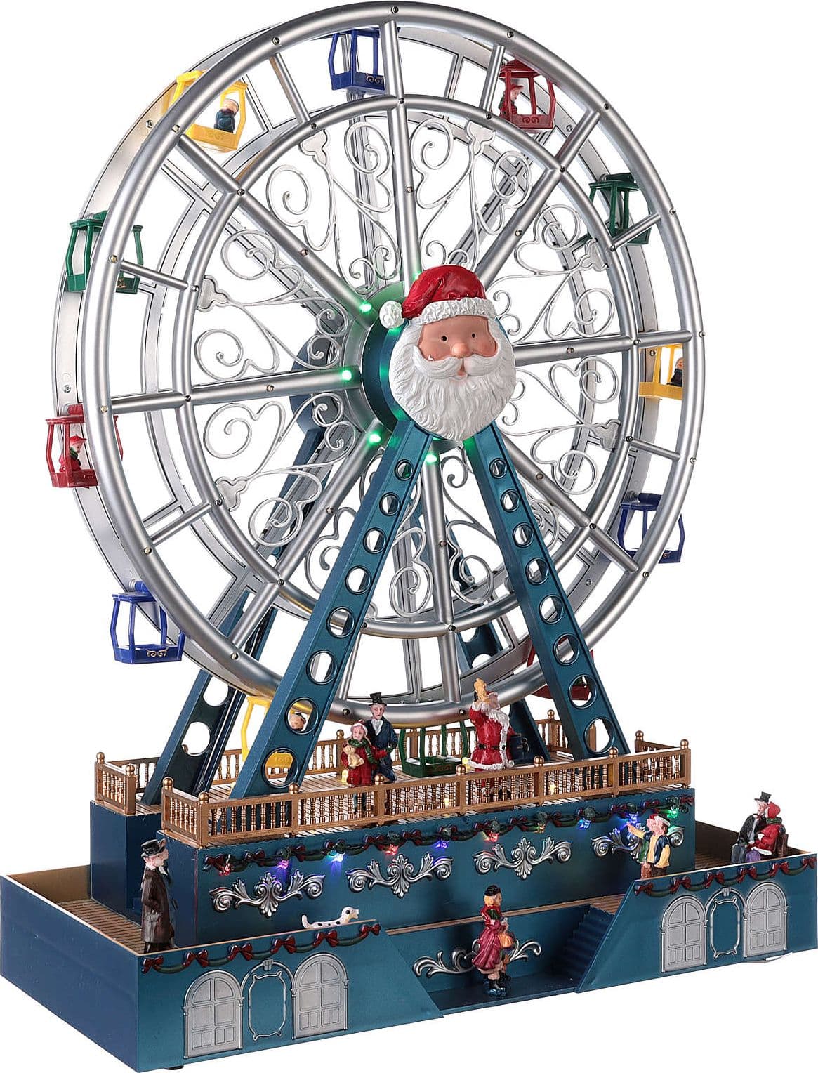 Ruota panoramica gigante decorazione per villaggio di Natale con luci h 49 cm - 5