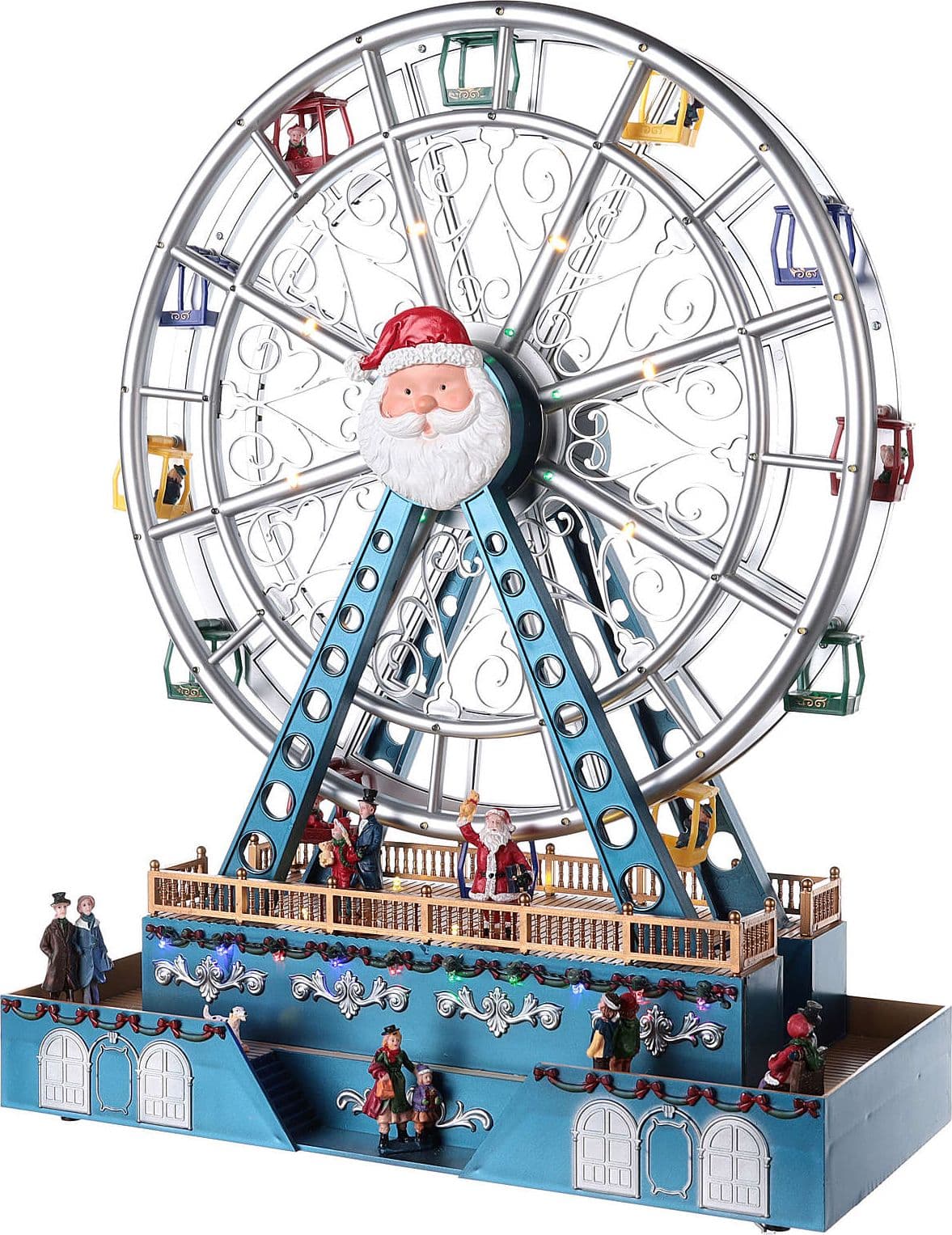 Ruota panoramica gigante decorazione per villaggio di Natale con luci h 49 cm - 6