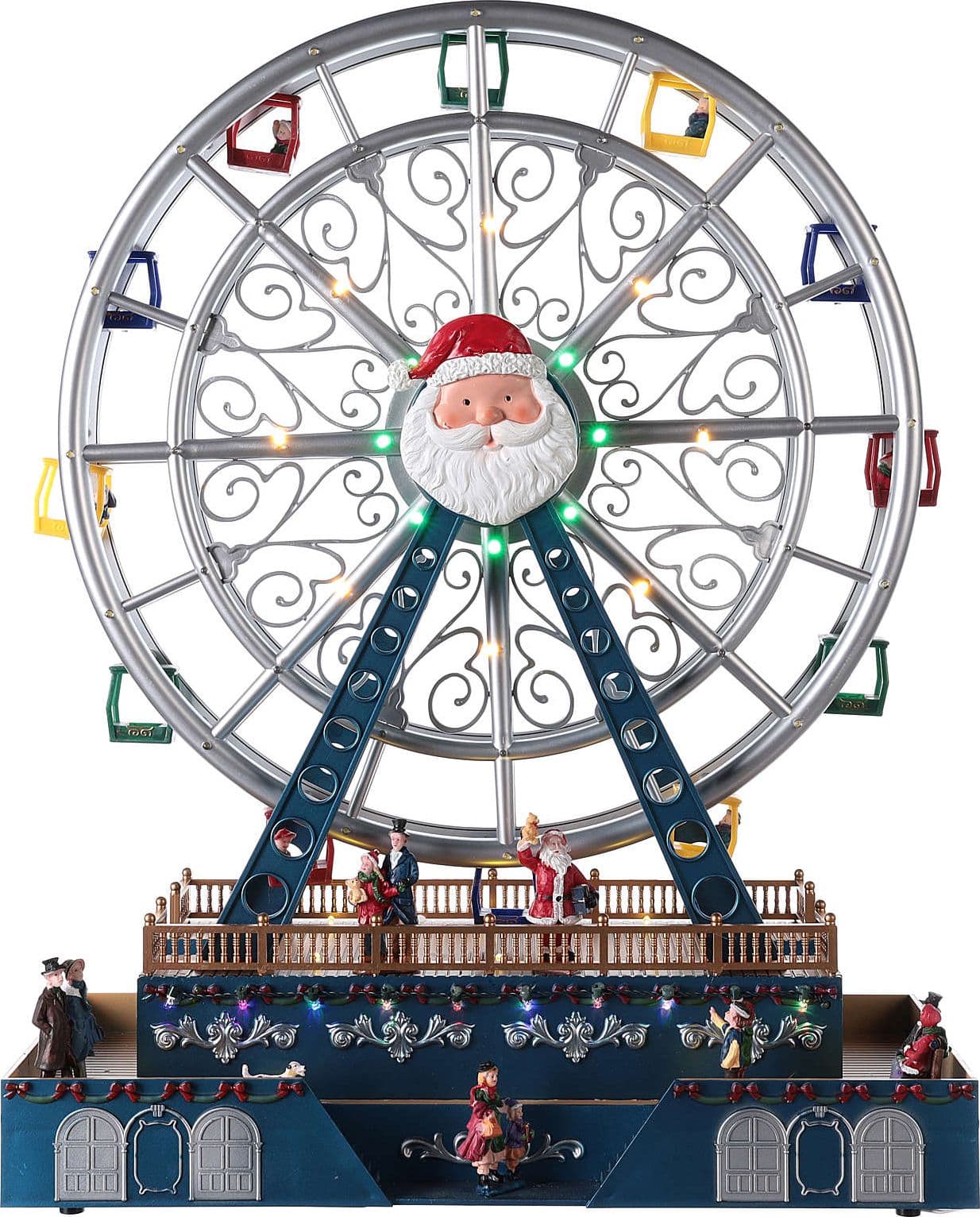 Ruota panoramica gigante decorazione per villaggio di Natale con luci h 49 cm - 7
