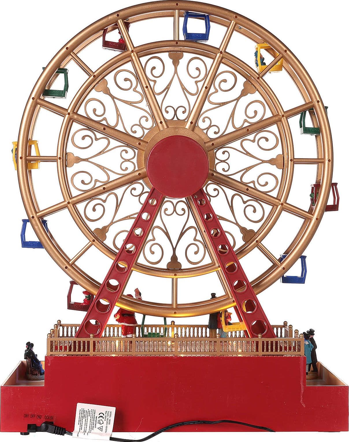 Ruota panoramica gigante decorazione per villaggio di Natale con luci h 49 cm - 8