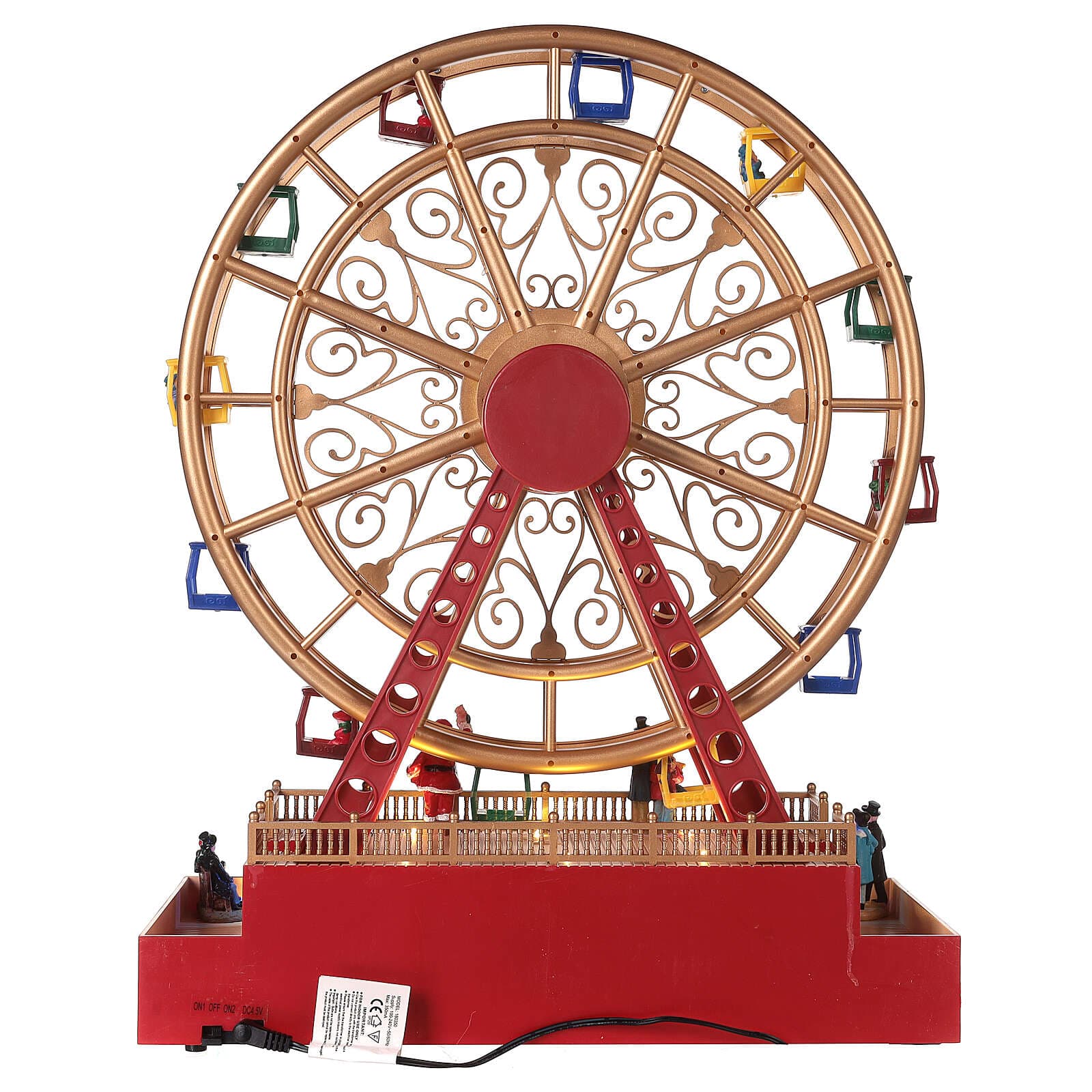Ruota panoramica gigante decorazione per villaggio di Natale con luci h 49 cm - 8