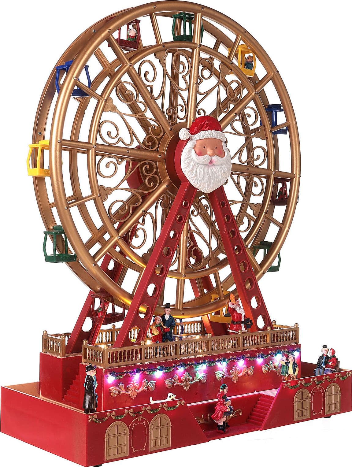 Ruota panoramica gigante decorazione per villaggio di Natale con luci h 49 cm - 9