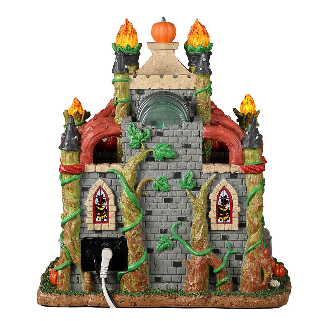 Decorazione "Crypt of the Lost Pumpkin Souls" per Villaggio di Natale e presepe, in Resina da h 17 cm - 4