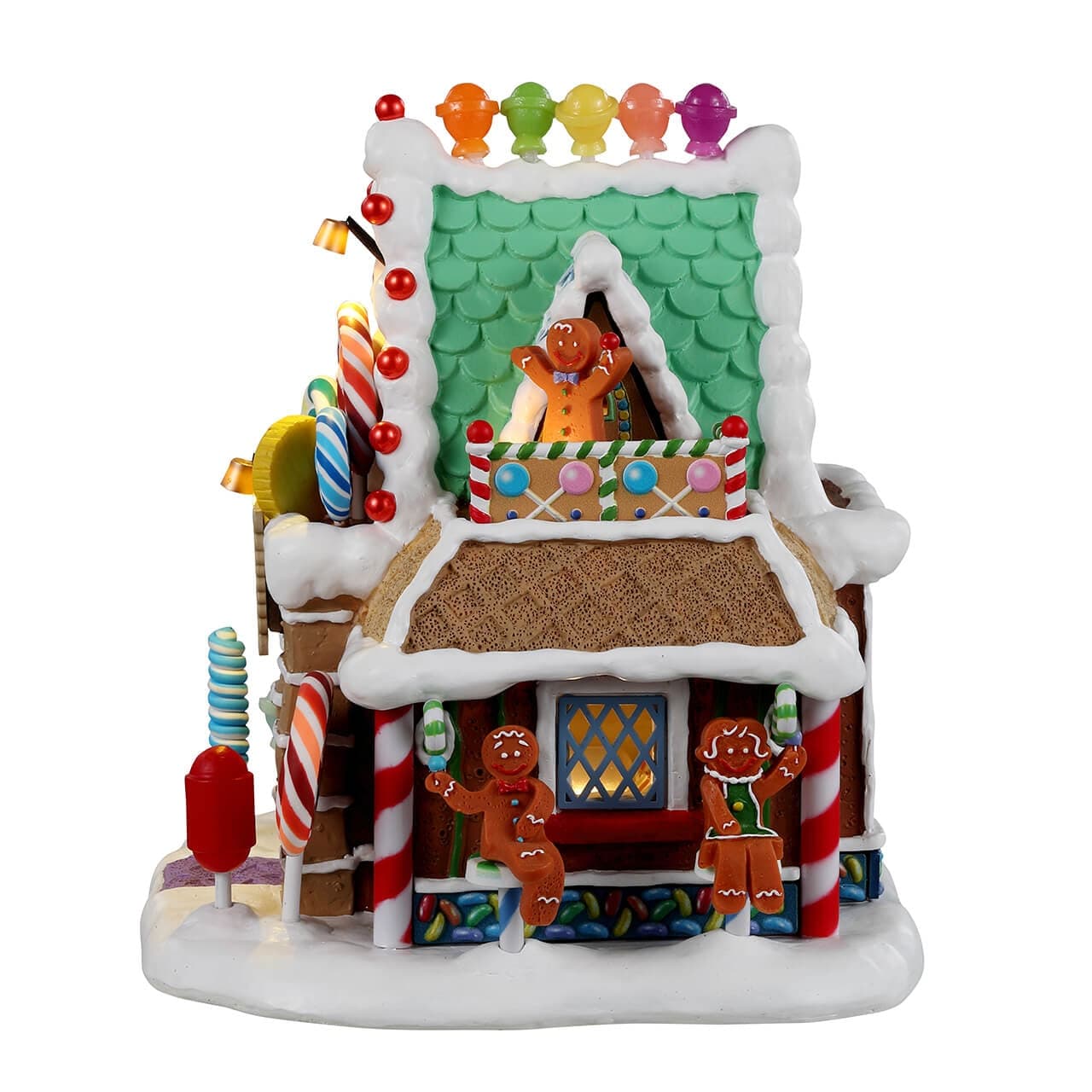 Decorazione "Il negozio di lecca -lecca" per Villaggio di Natale e presepe, in Resina da h 16,8 cm - 3