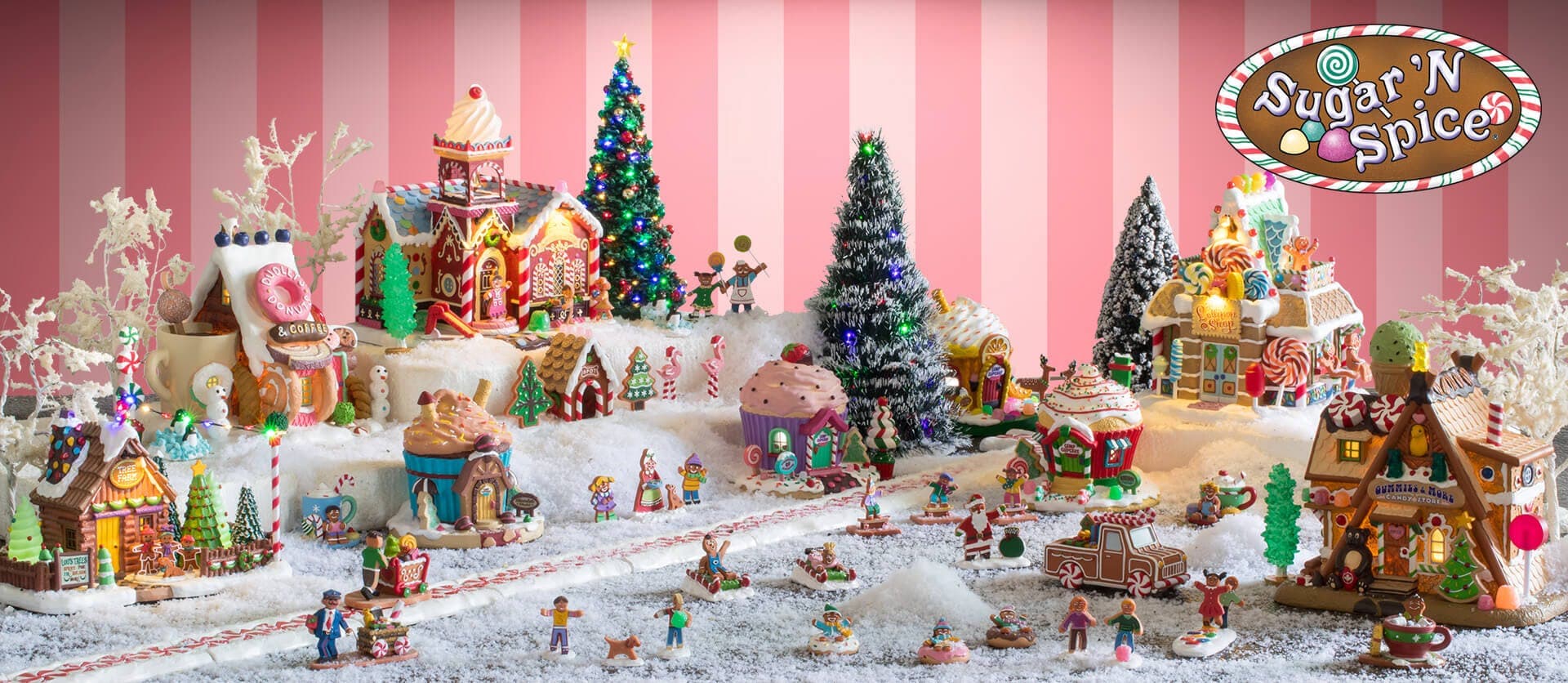Decorazione "Il negozio di lecca -lecca" per Villaggio di Natale e presepe, in Resina da h 16,8 cm - 4
